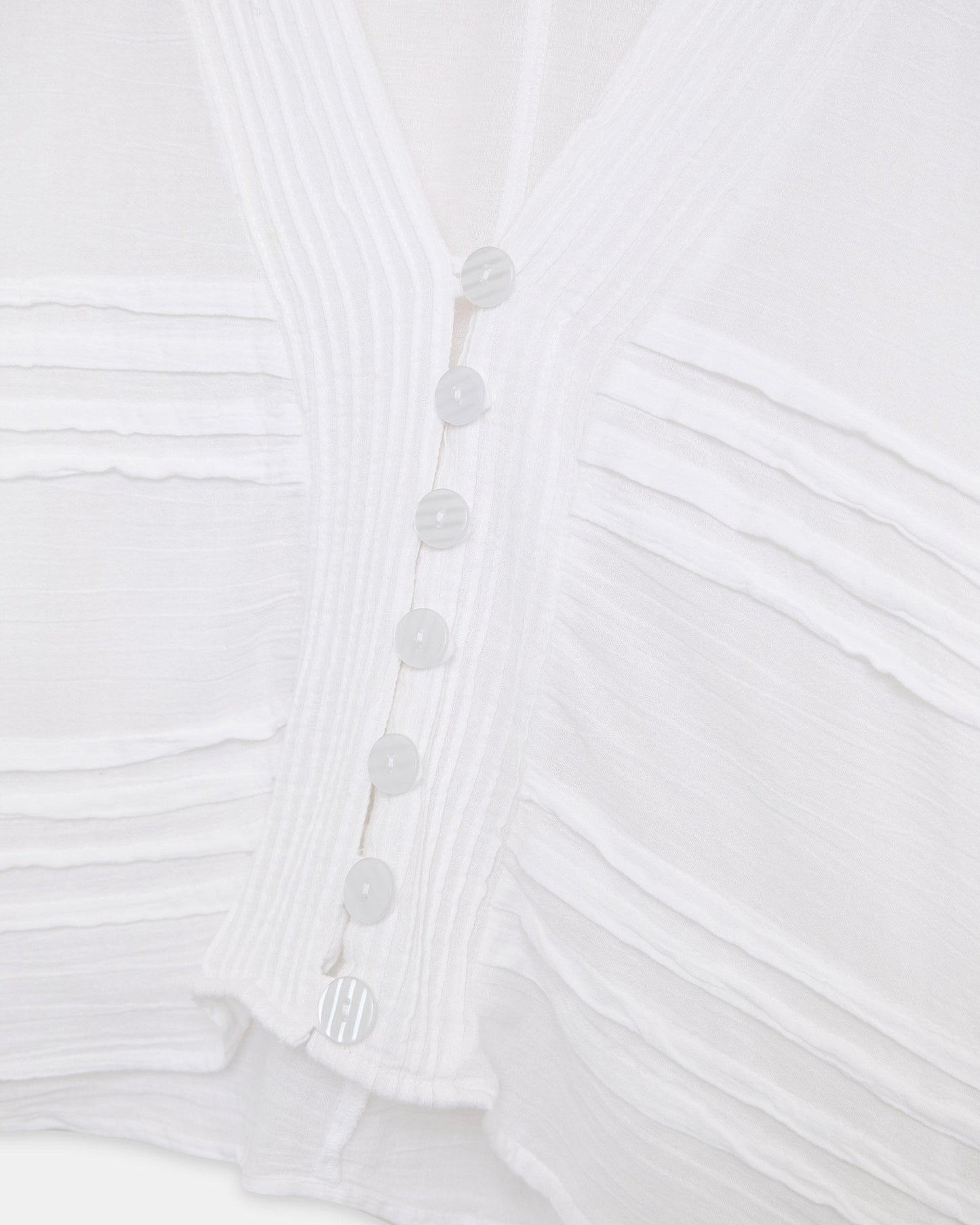 Blouse Plis Blanc