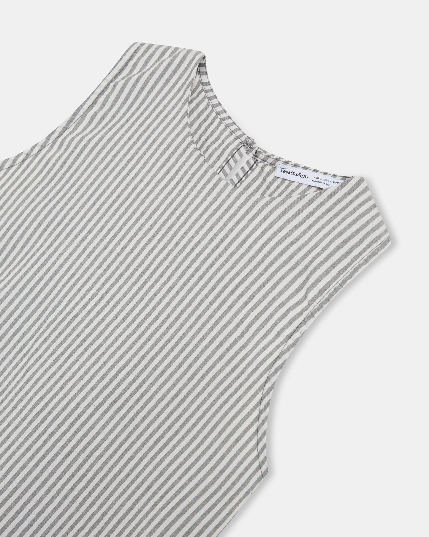 Top Rayas Bicolor Gris