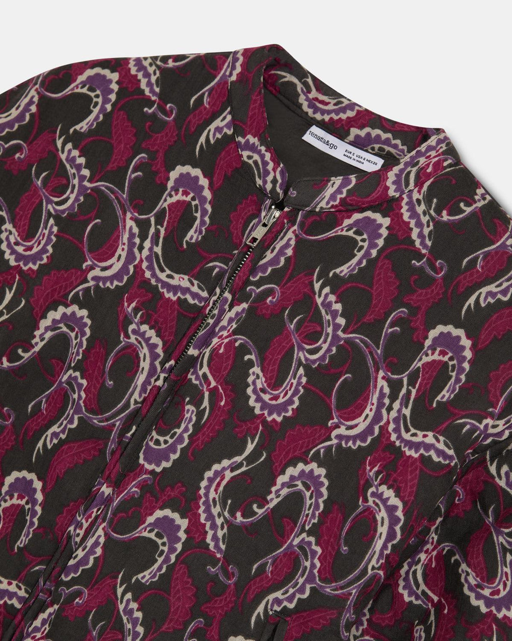 Chaqueta Bomber Estampado Antracita