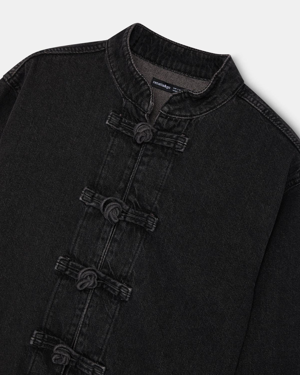 Cazadora Denim Alamares Antracita