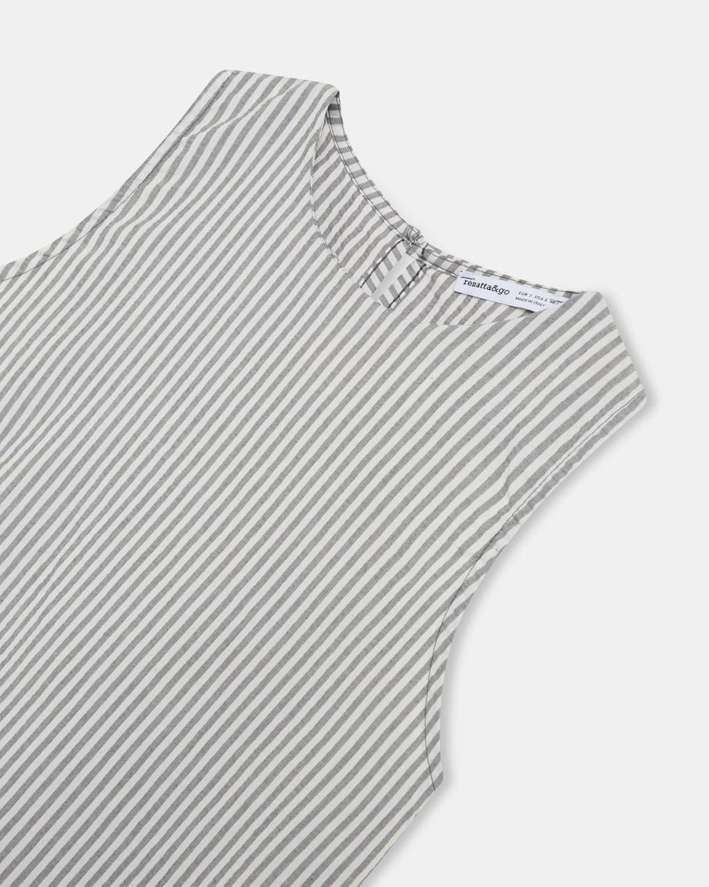 Top Rayas Bicolor Gris