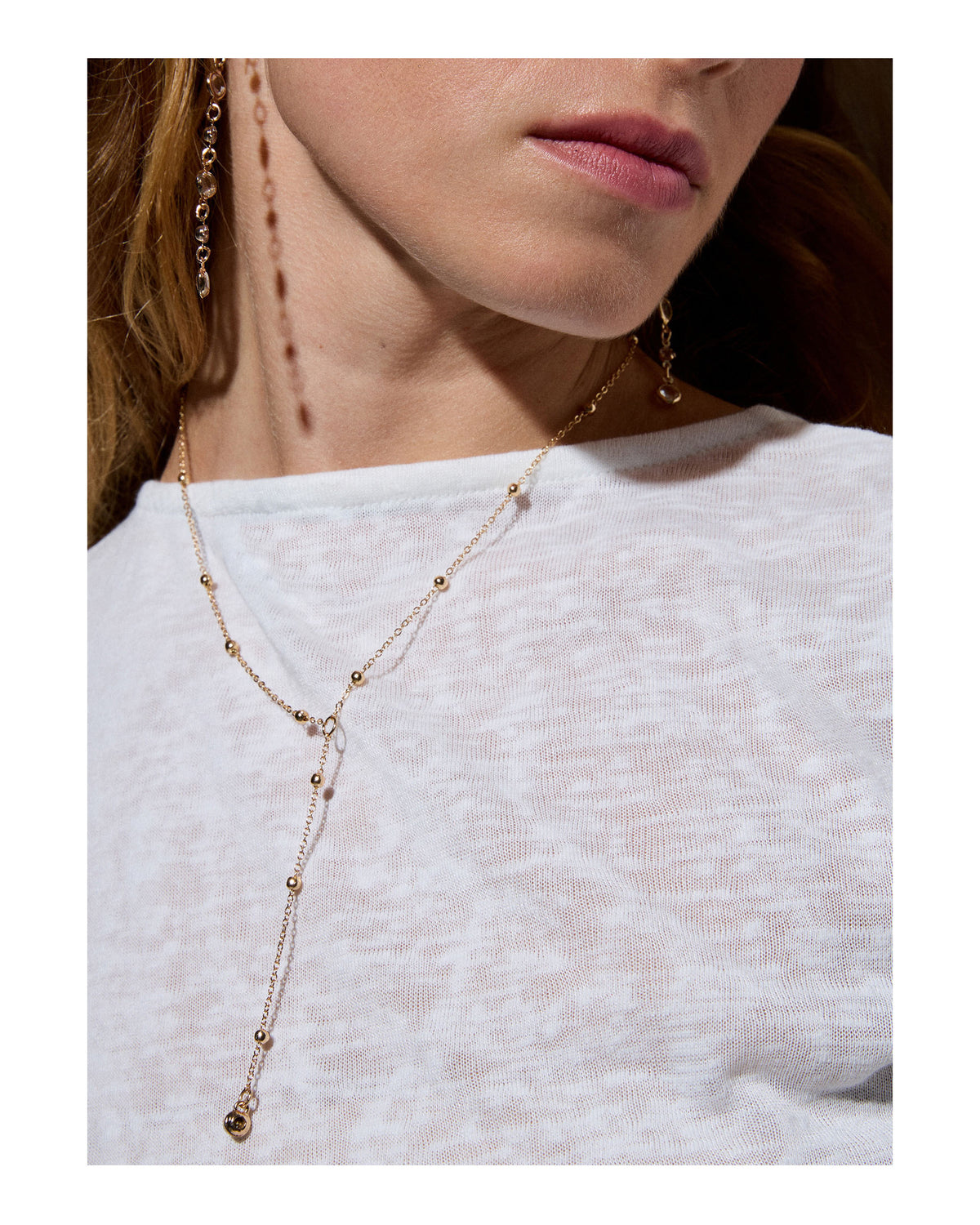 Collar Corbatero Circonita Oro