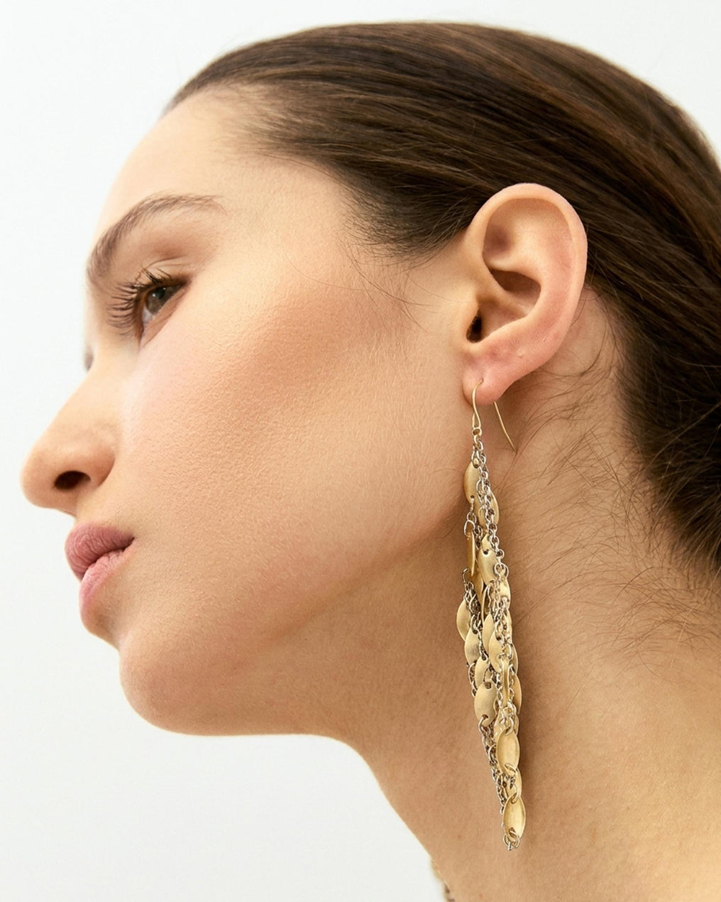 Pendientes Mezcla Malla Oro