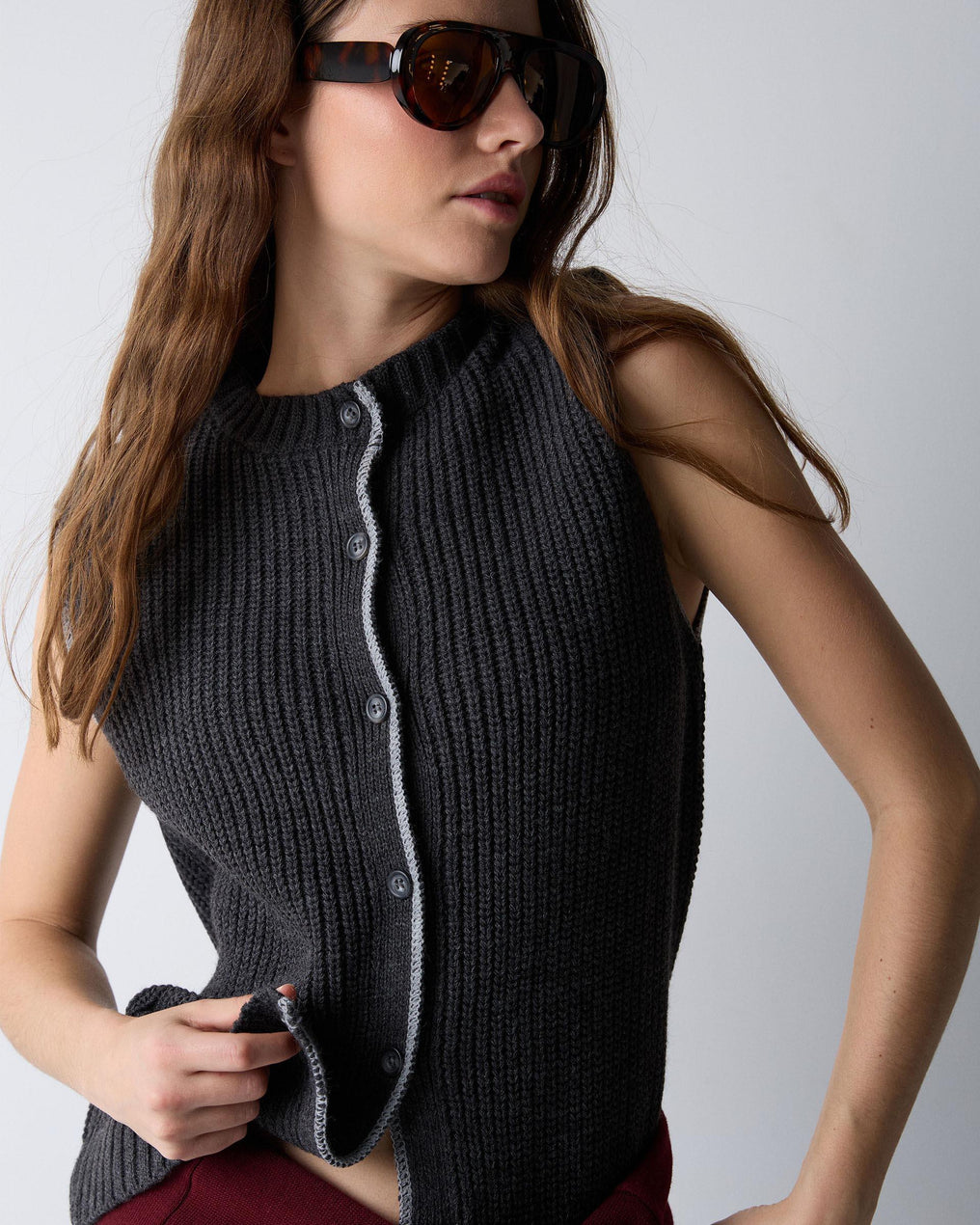 Anthracite Contrast Vest