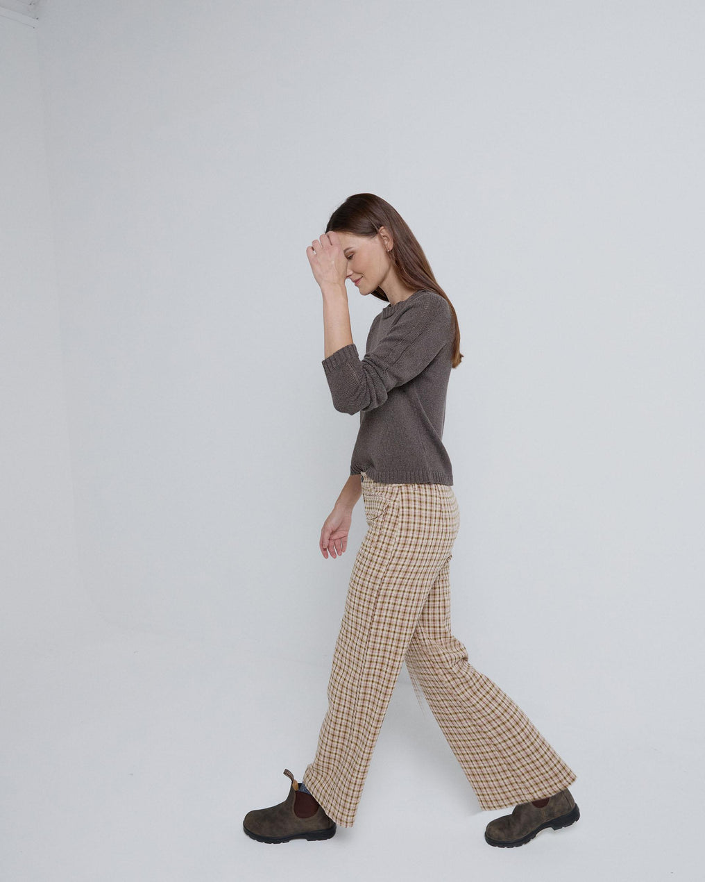 Pantalón Cuadros Bolsillos Verde