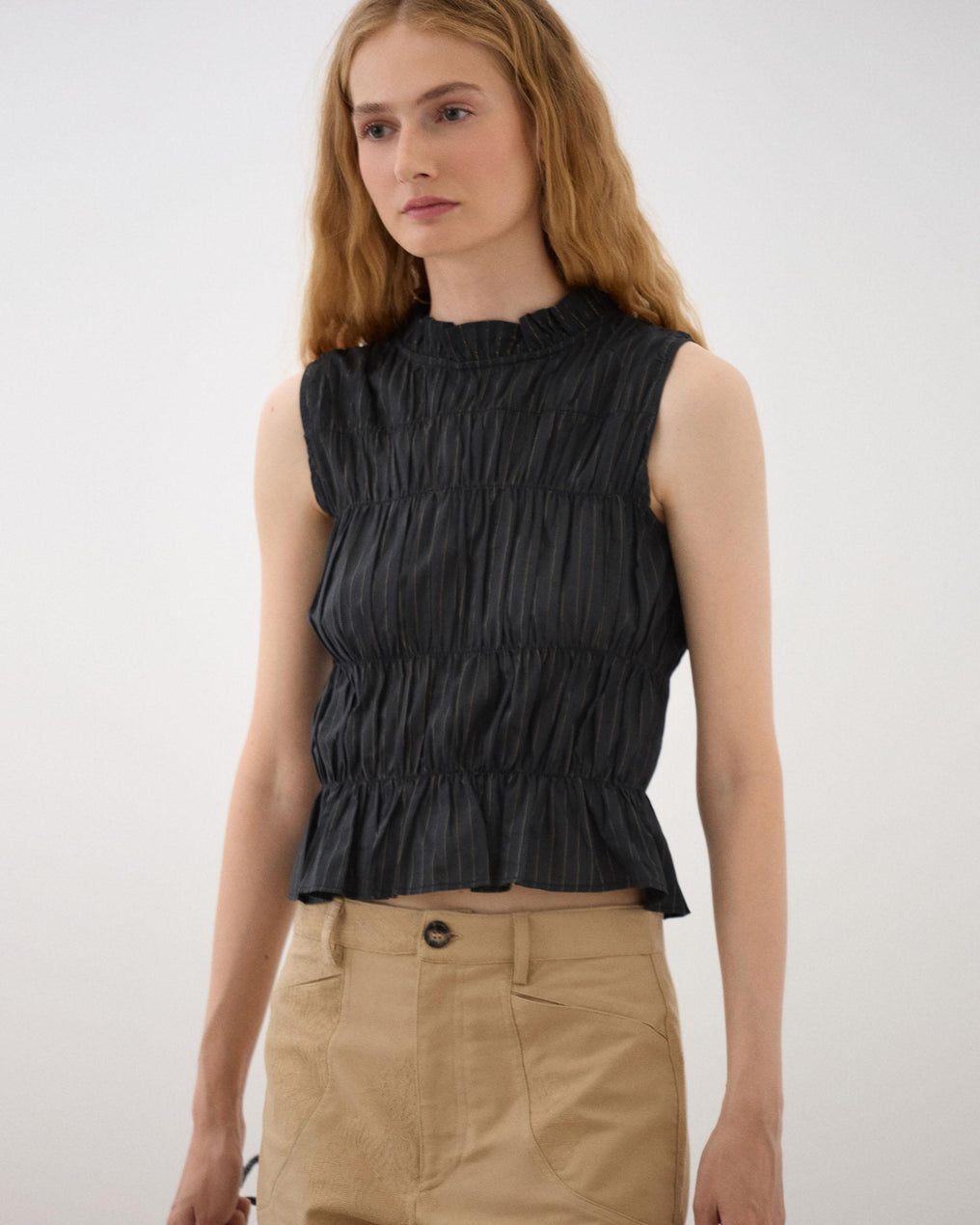 Top Gomas Lurex Negro