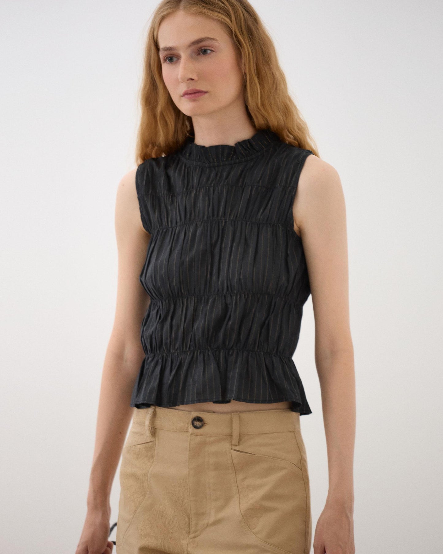 Top Gomas Lurex Negro