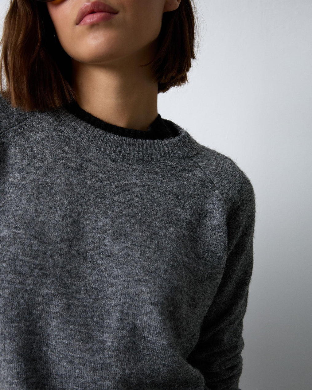 Jersey Cuello Redondo Gris