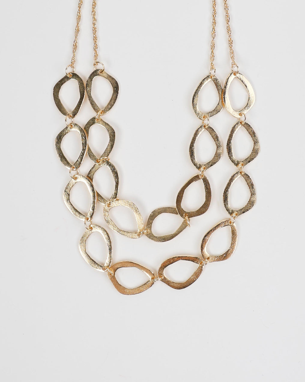 Collier Double Ovales Doré
