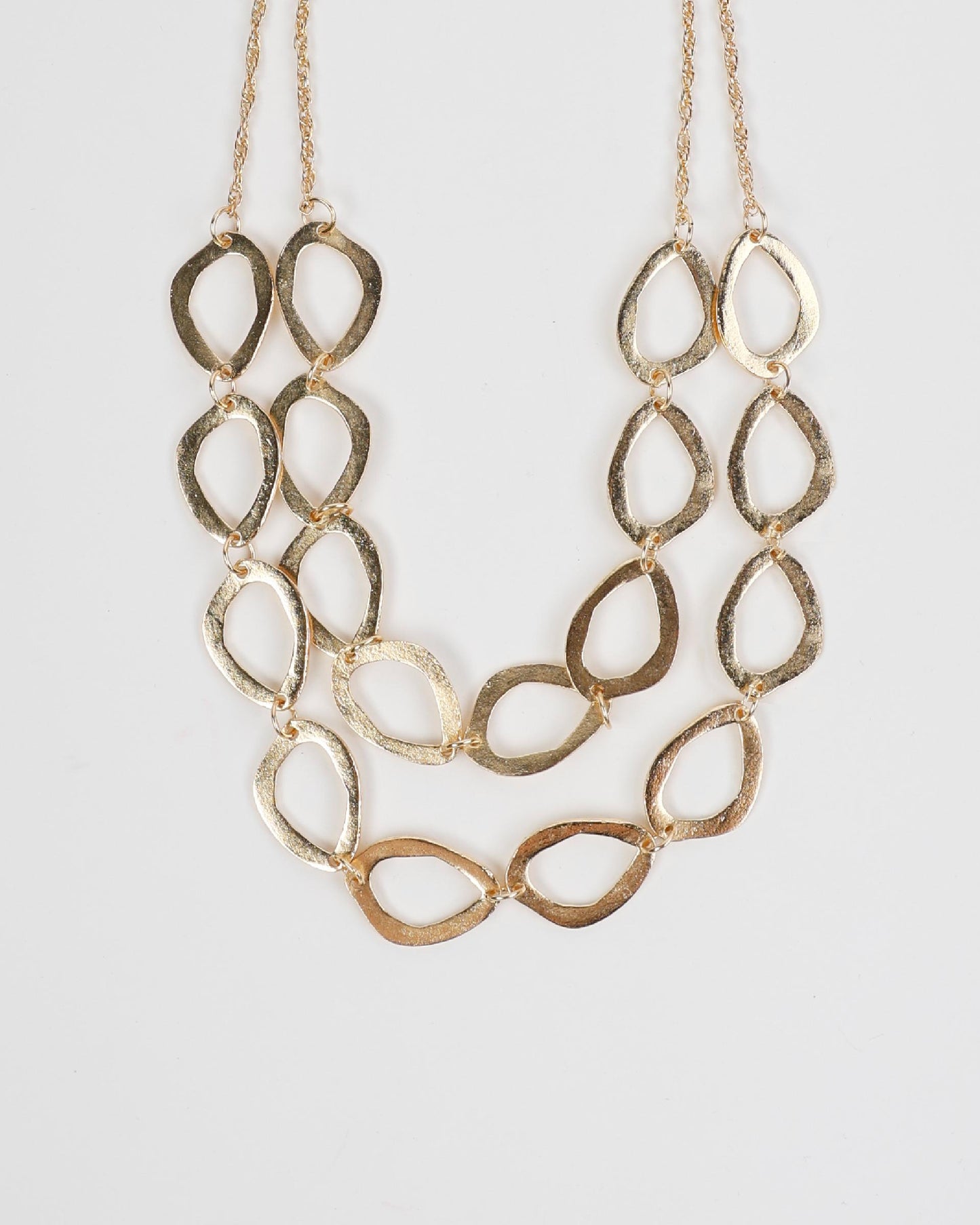 Collier Double Ovales Doré