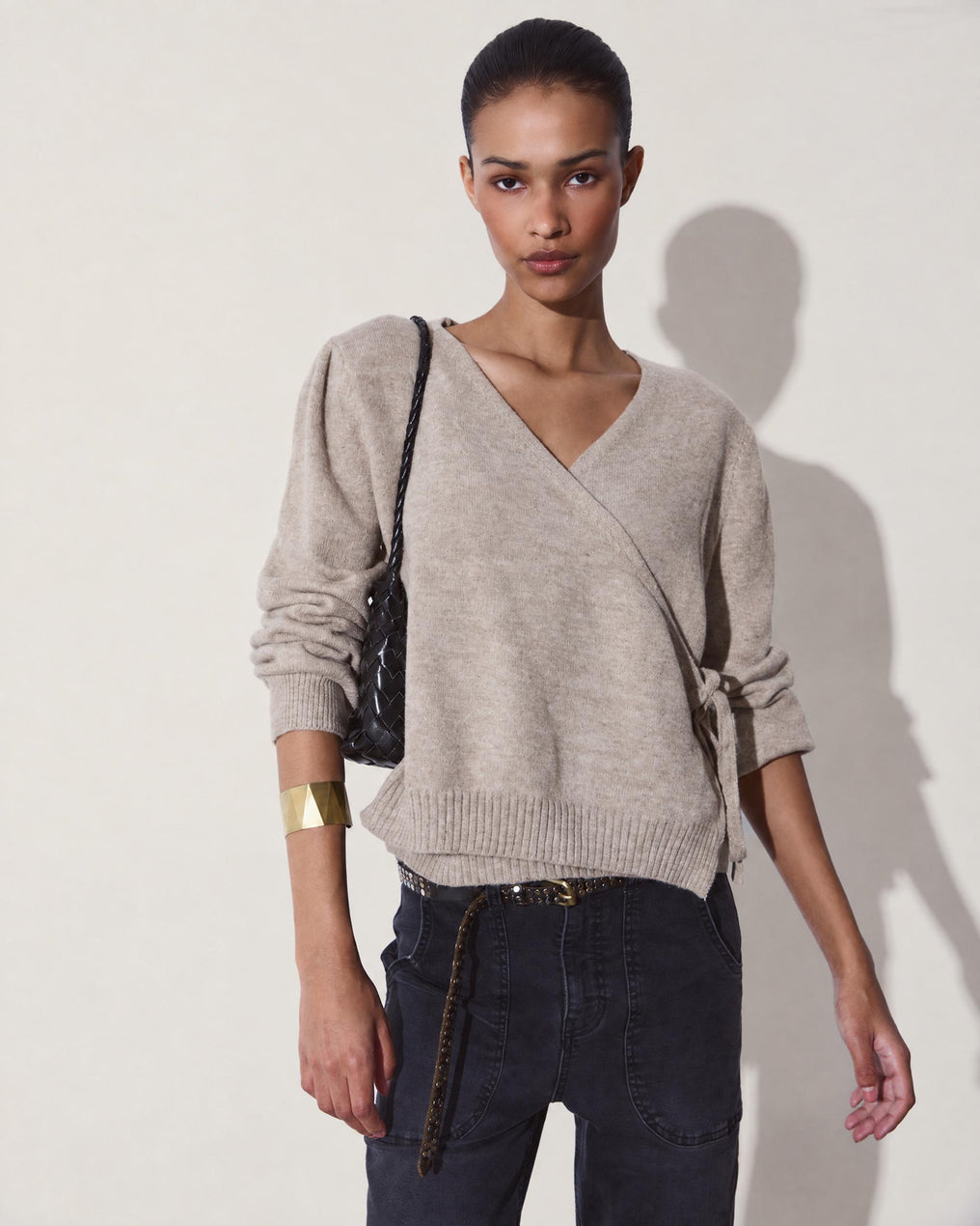 Chaqueta Cruzada Lazada Beige
