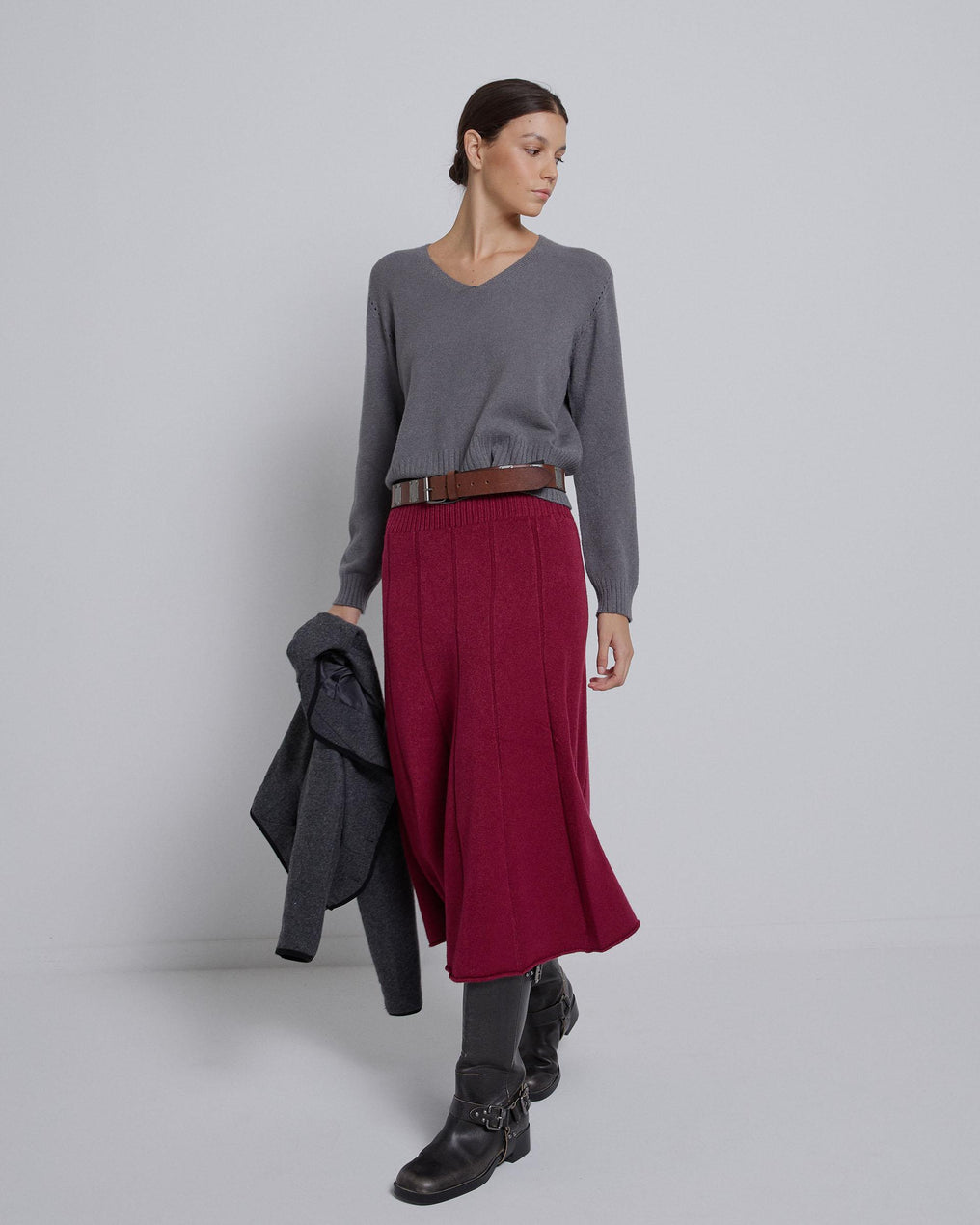 Jersey Cuello Pico Antracita