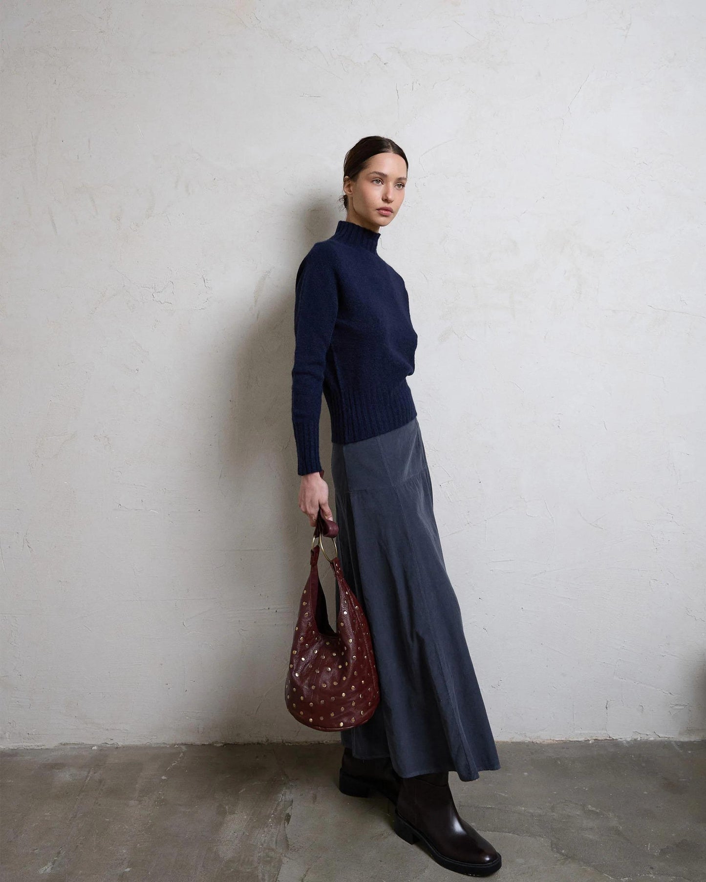 Falda Micropana Canesú Antracita