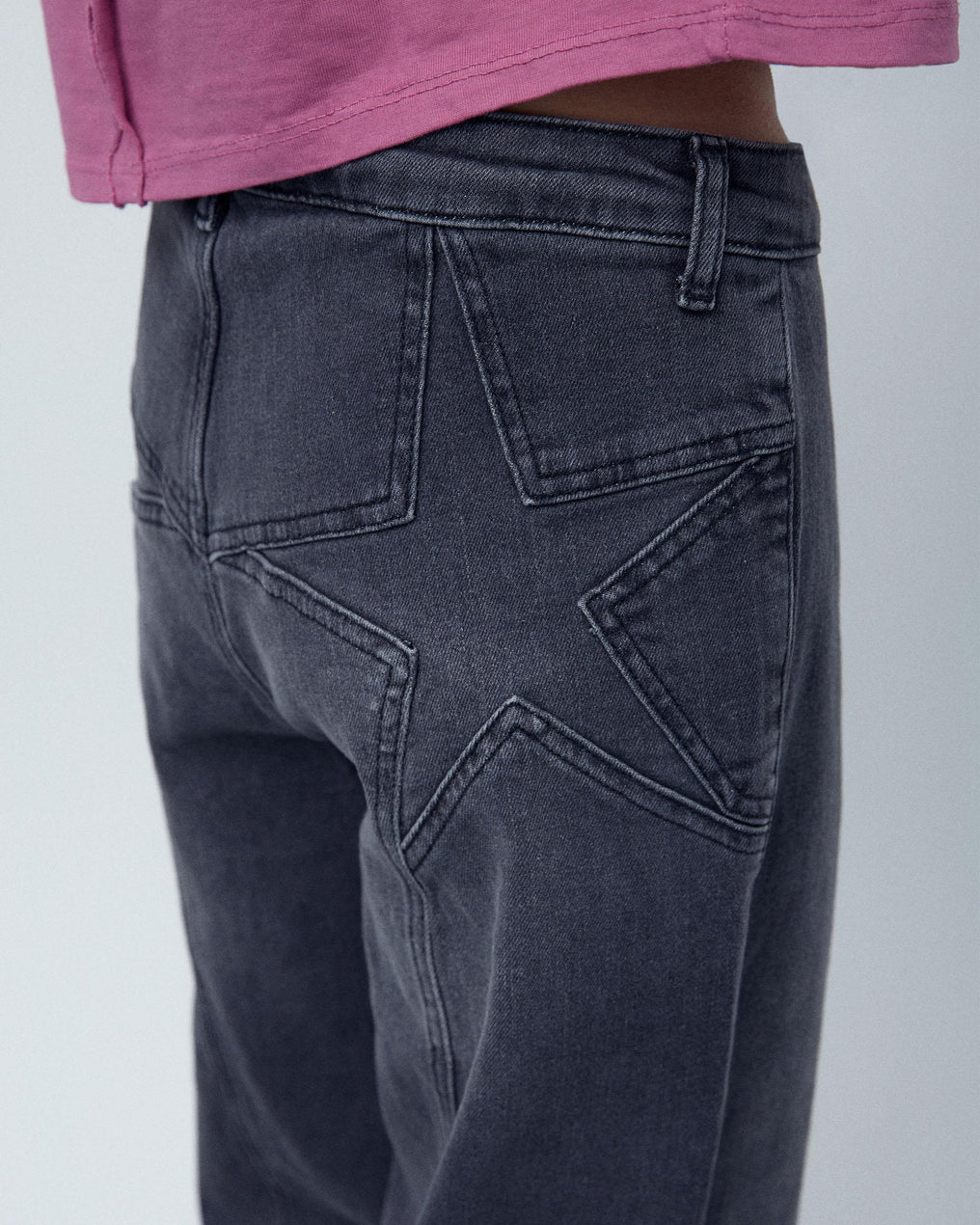 Jeans Estrelas Traseiras Antracite