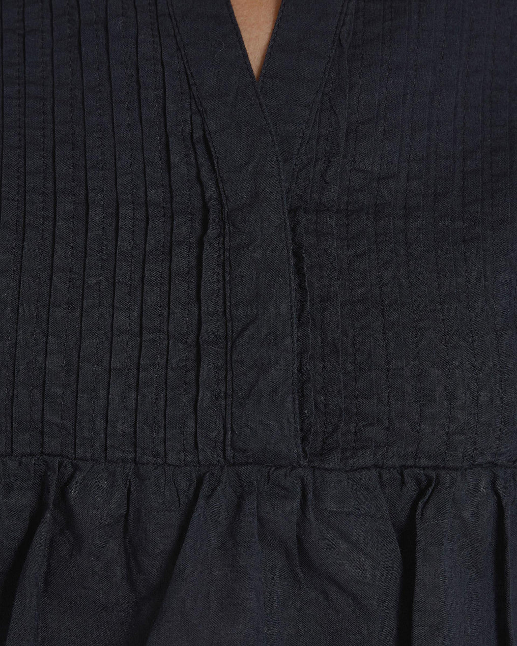 Anthracite Pleated Sleeve Blouse