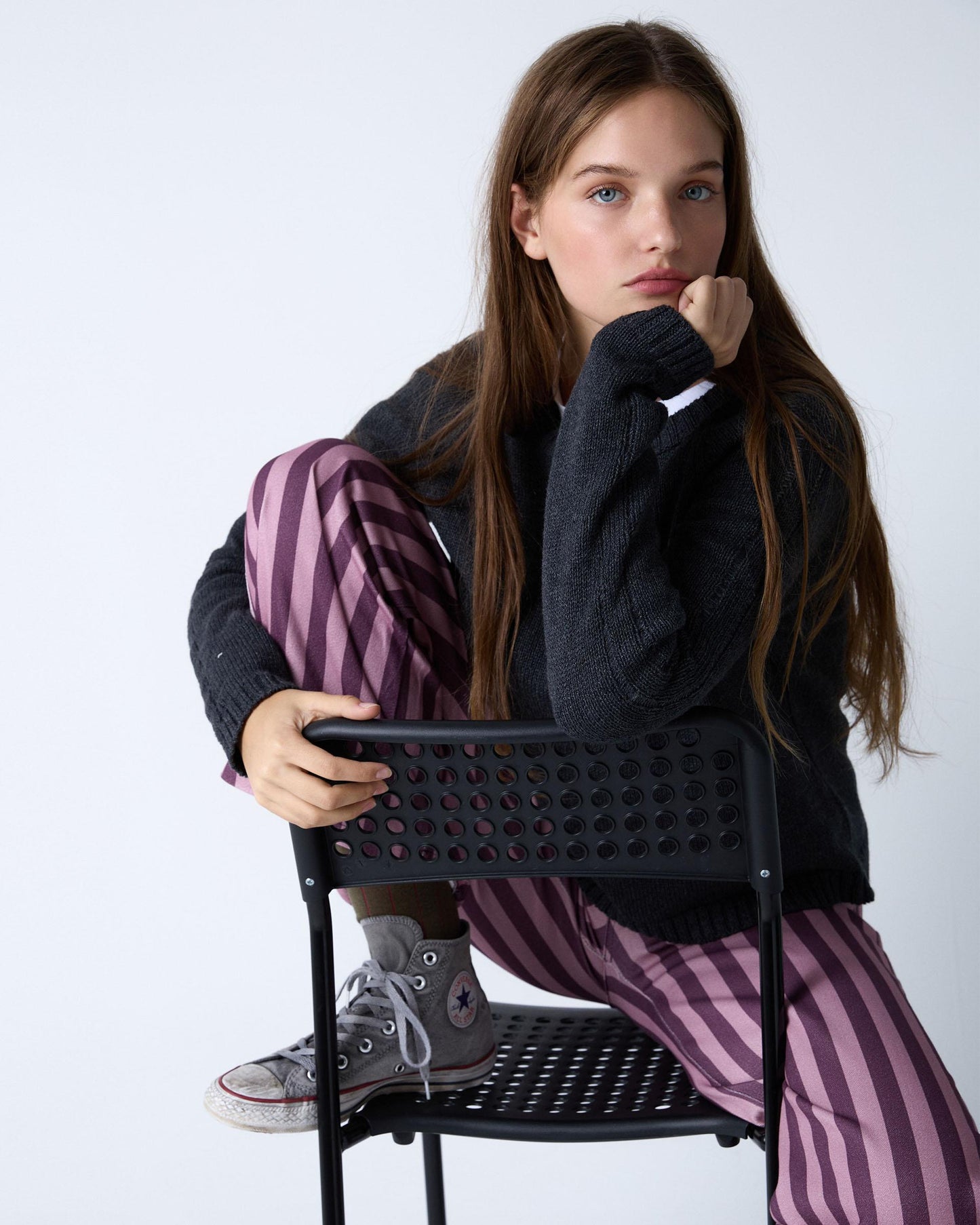 Pantalón Rayas Bicolor Rosa