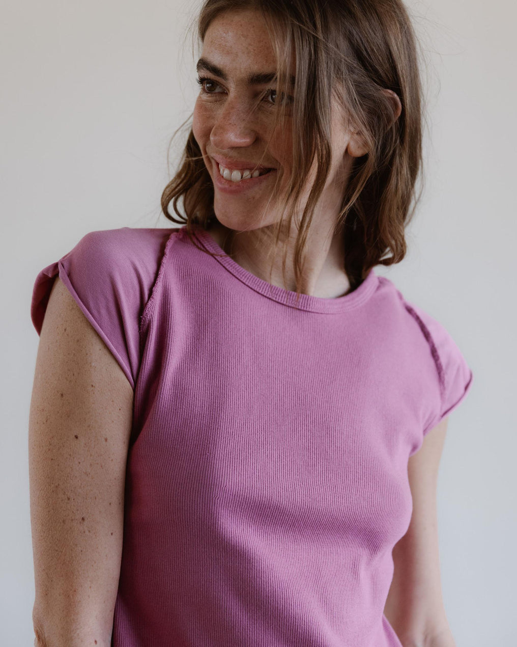 Camiseta Media Manga Ranglán Rosa