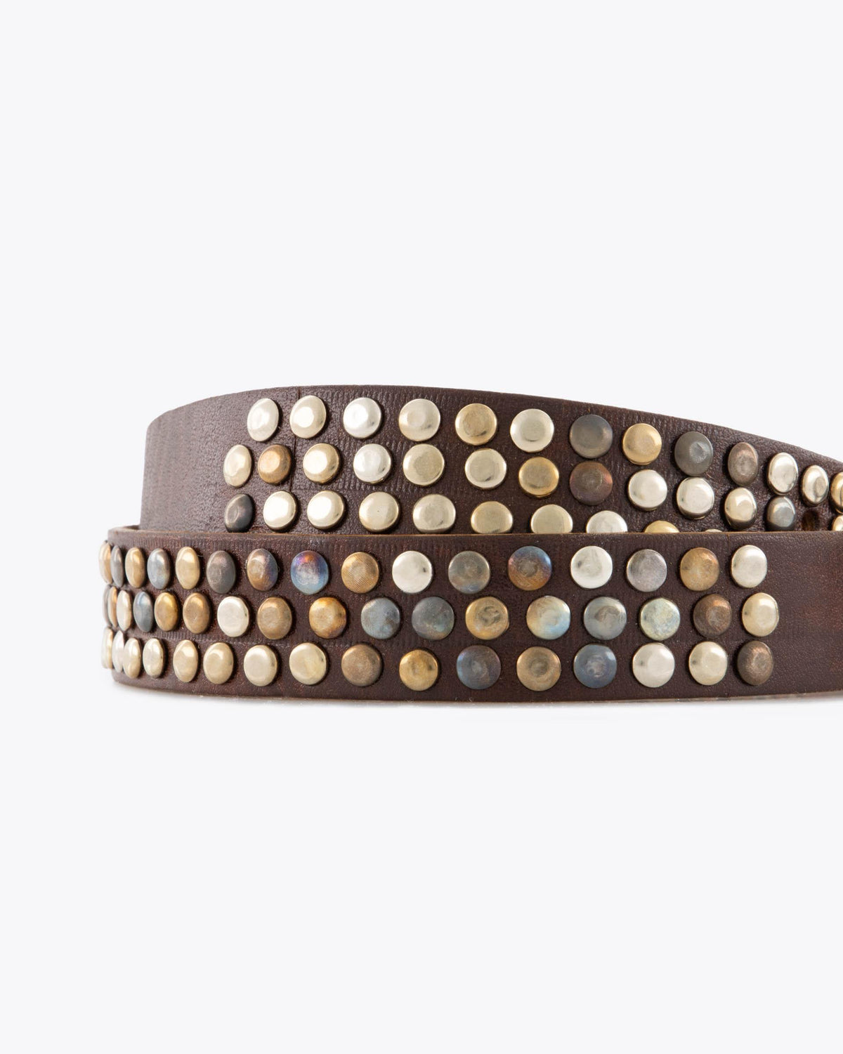 Ceinture Cloutée Marron