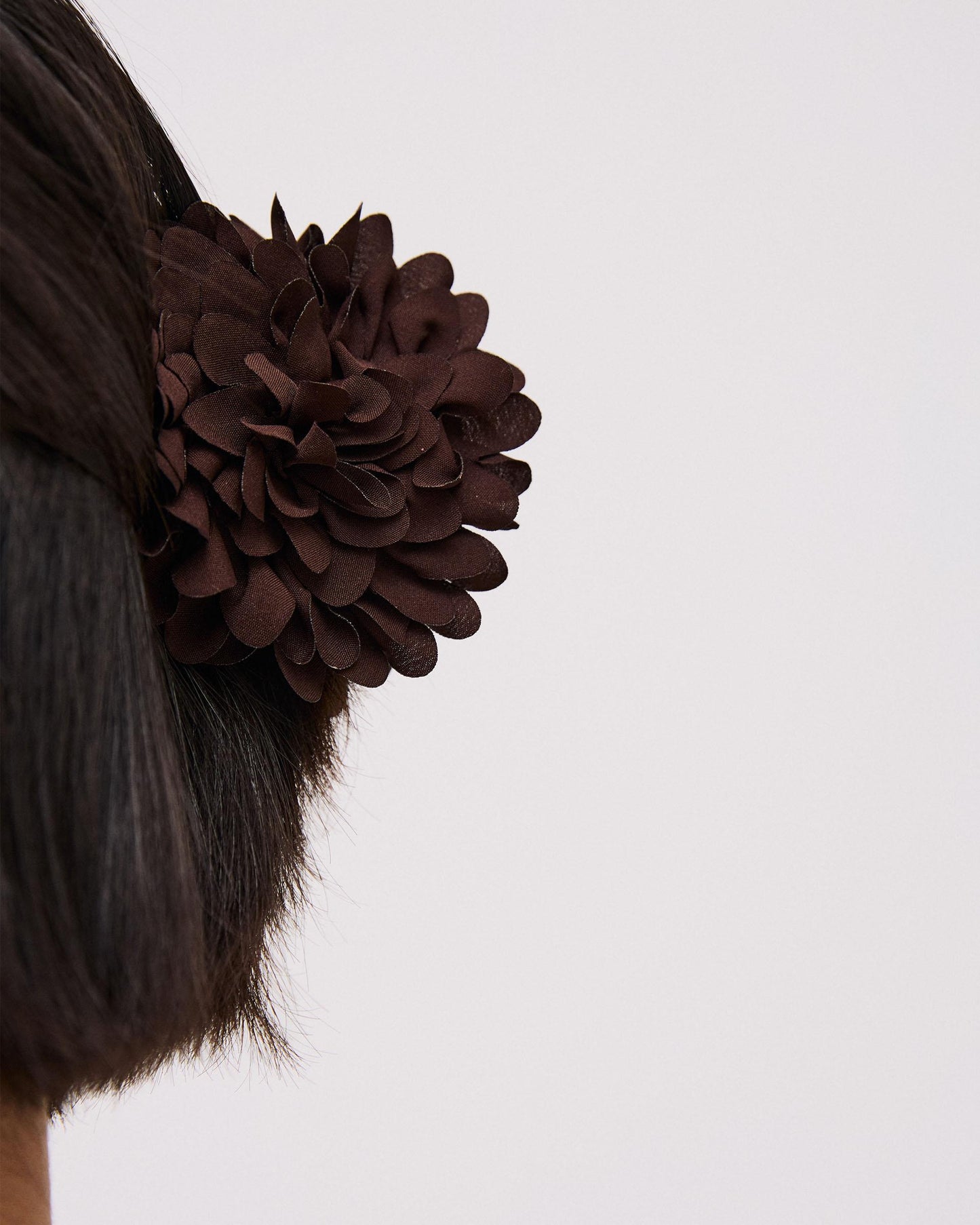 Pinza De Pelo Flor Marrón
