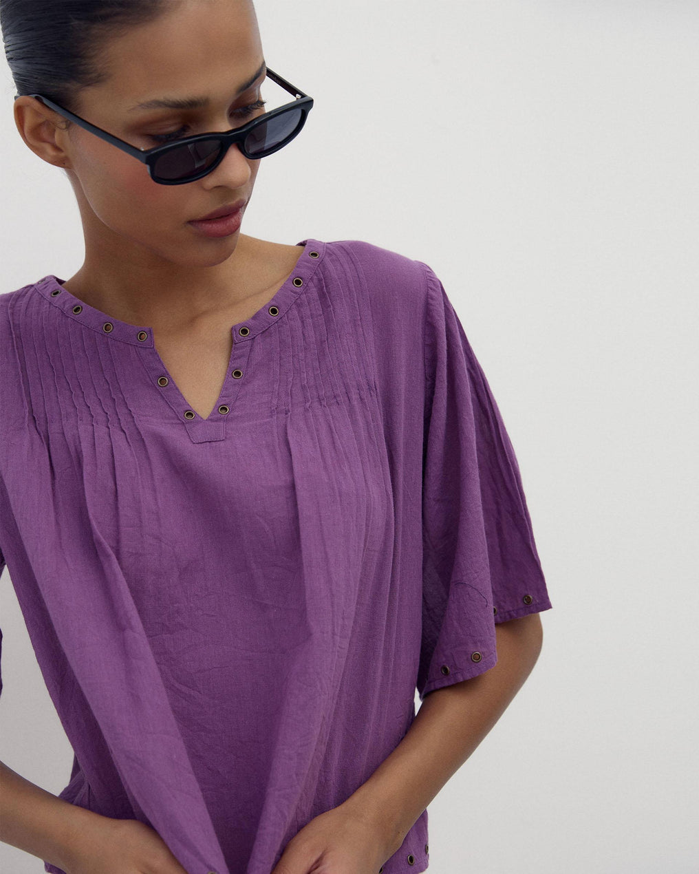 Blusa Arandelas Morado