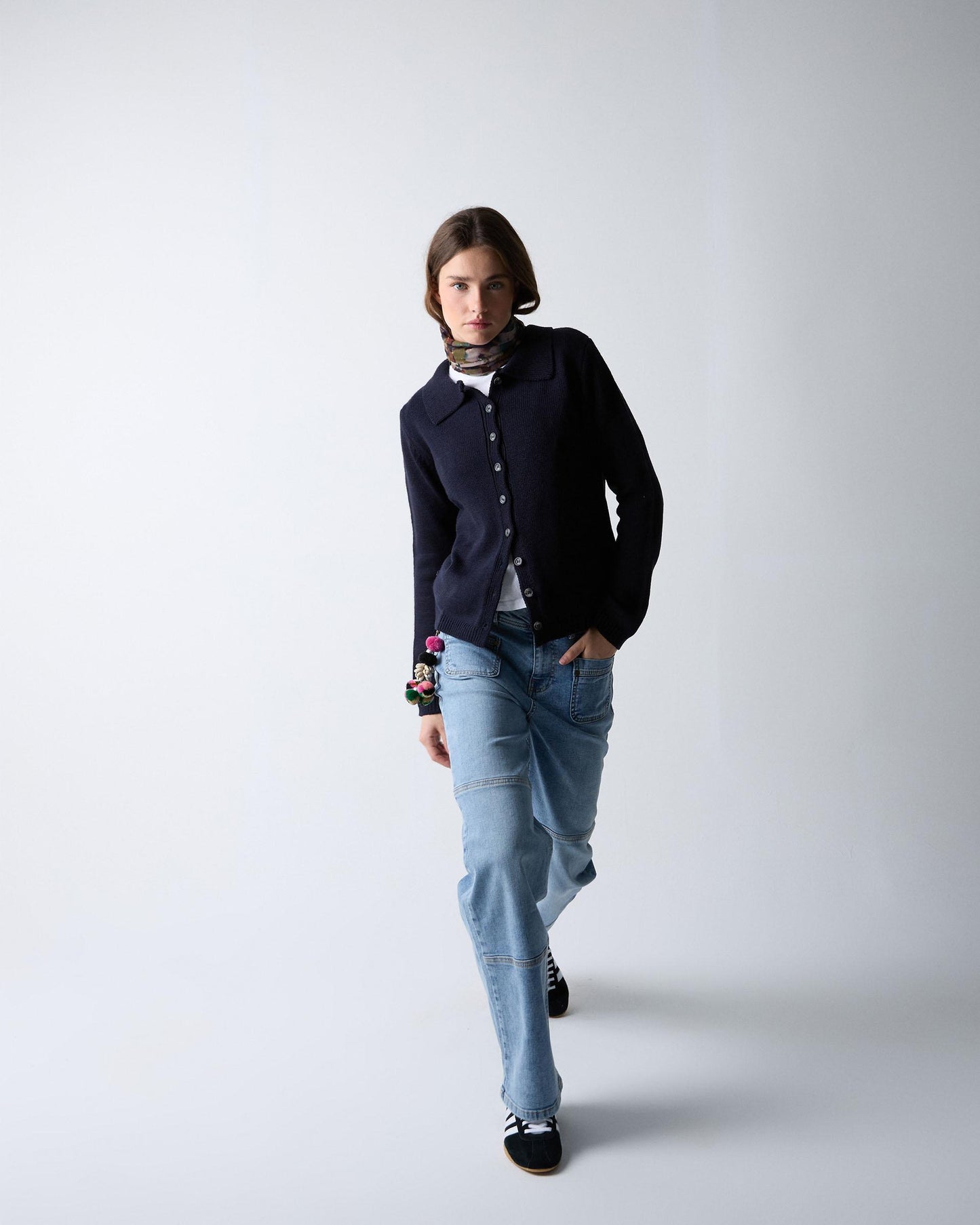 Jeans Seams Pockets Plastón Blue