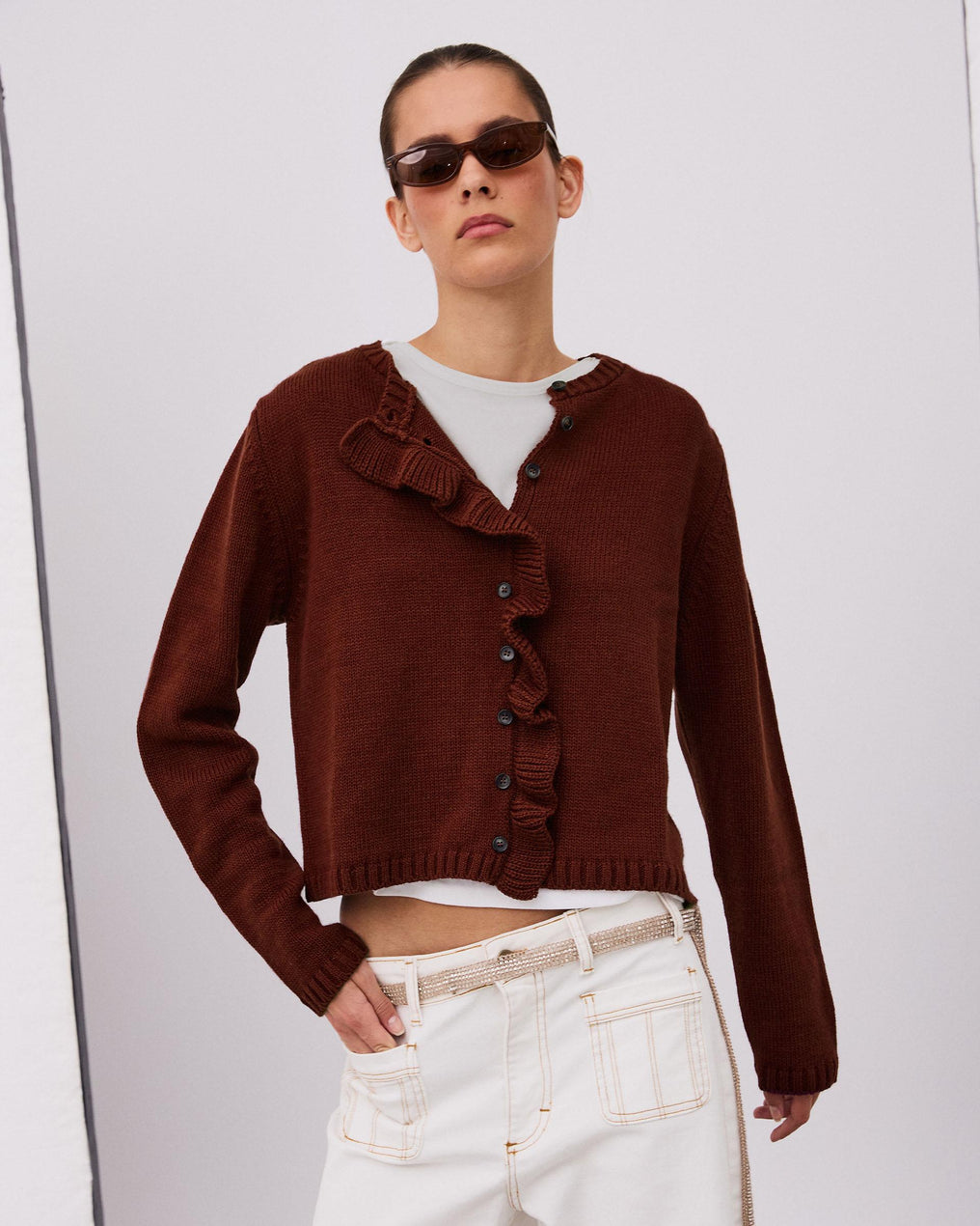 Chaqueta Volante Teja