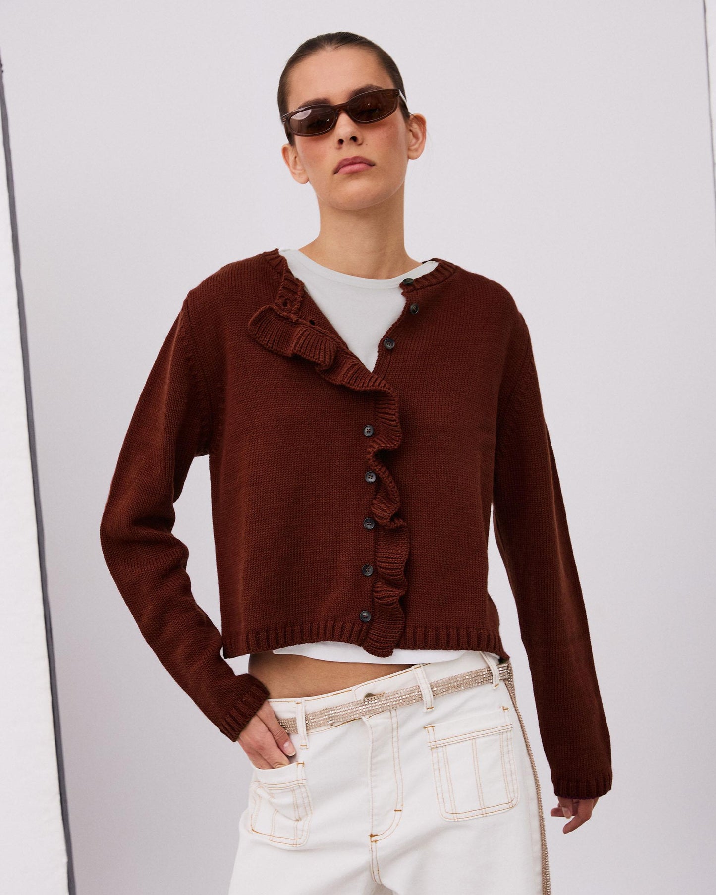 Chaqueta Volante Teja