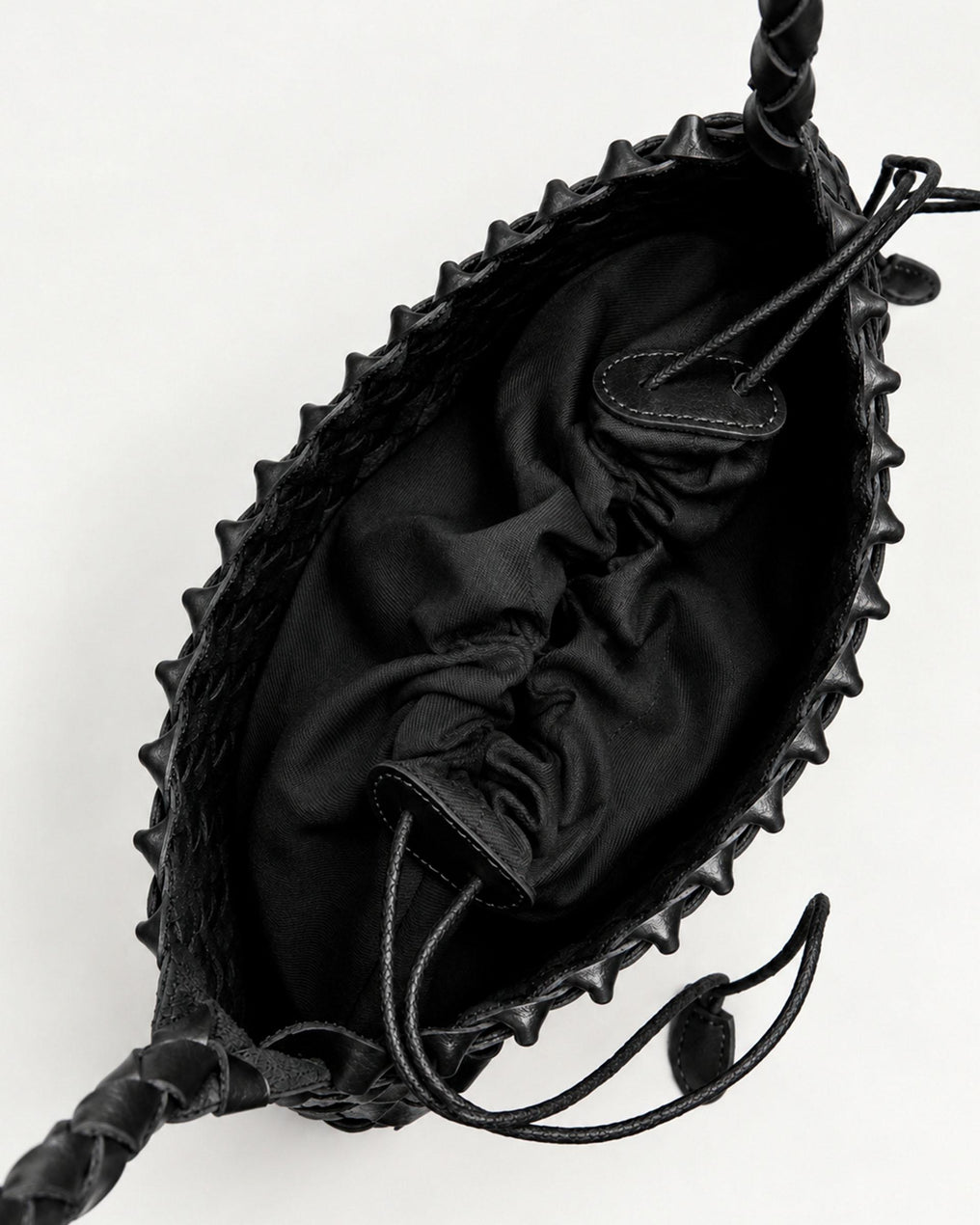 Bolso Pequeño Trenzado Negro