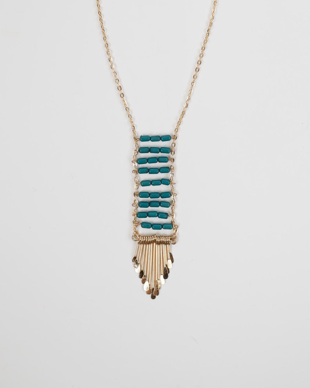 Collier Ethnique Franges Doré