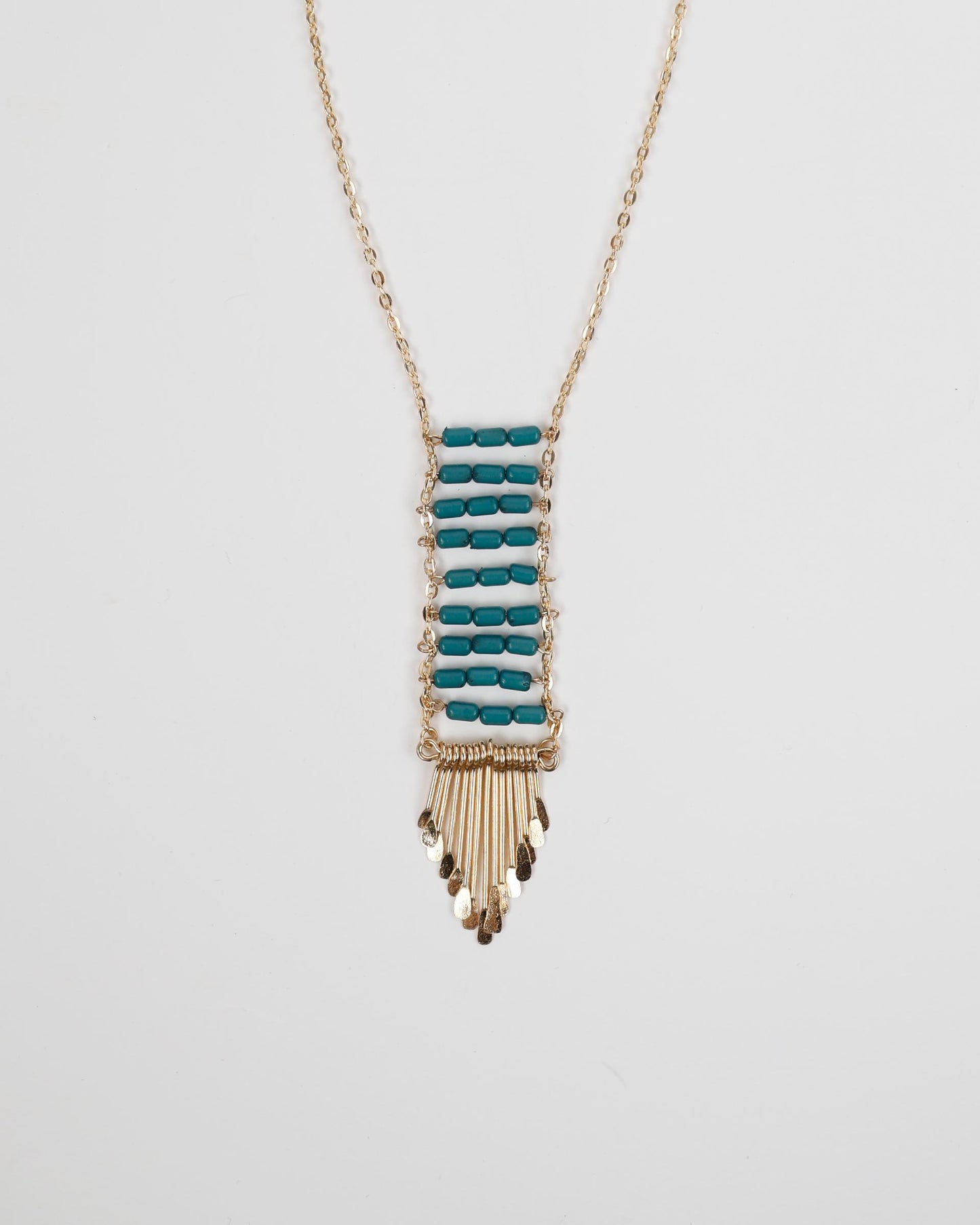 Collier Ethnique Franges Doré