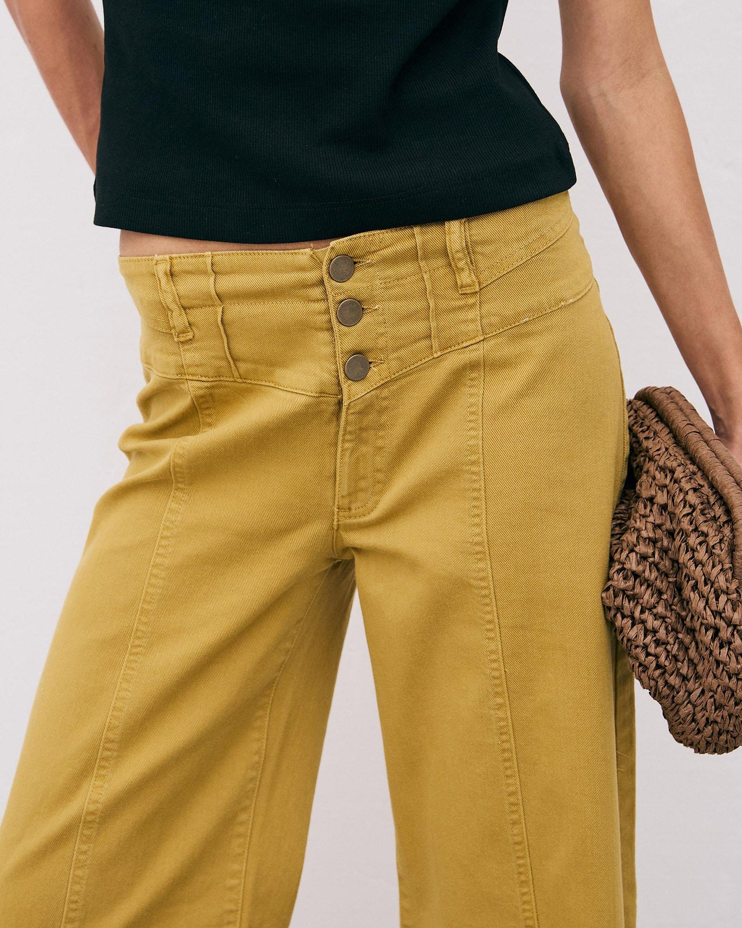 Mustard Yoke Point Jeans