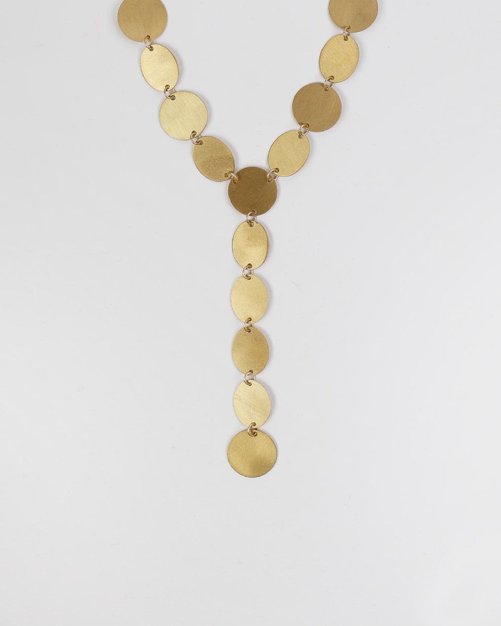 Gold Circles Tie Necklace