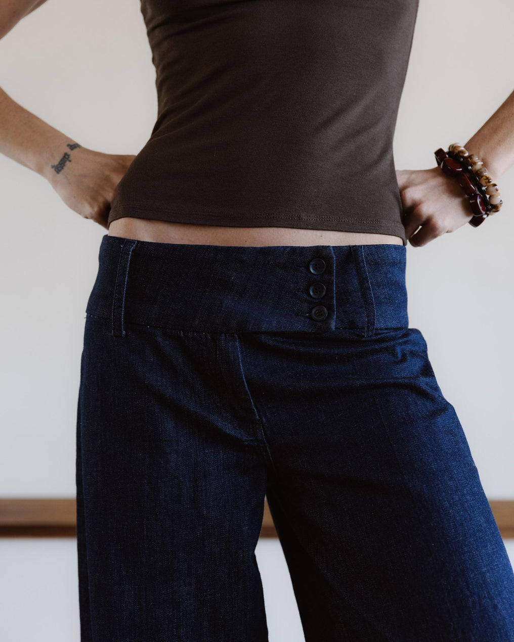 Jeans Triple Cinturilla Azul