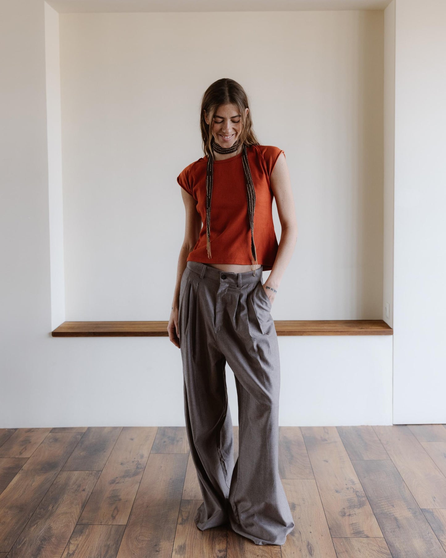 Camiseta Media Manga Ranglán Naranja