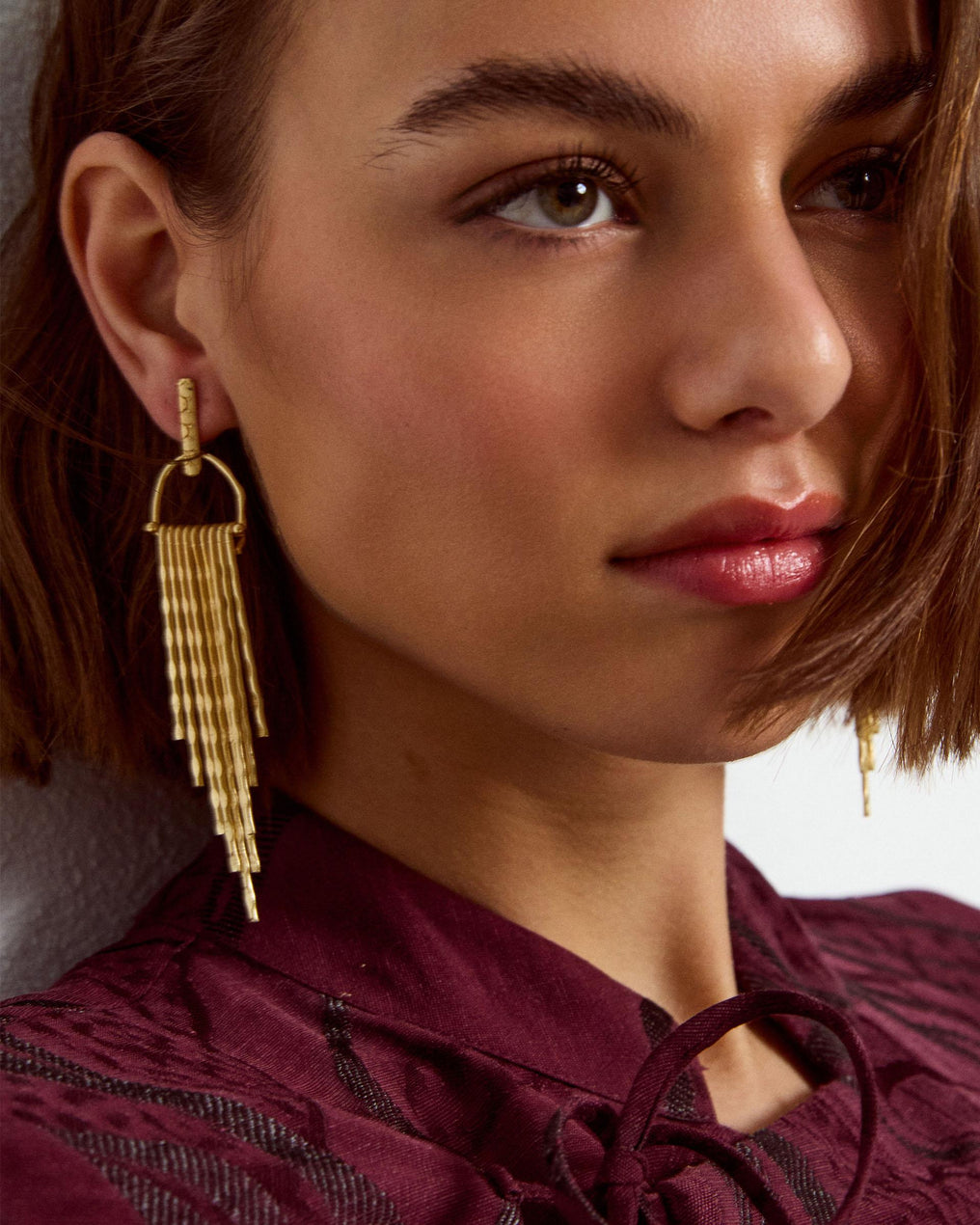 Pendientes Tiras Largas Oro