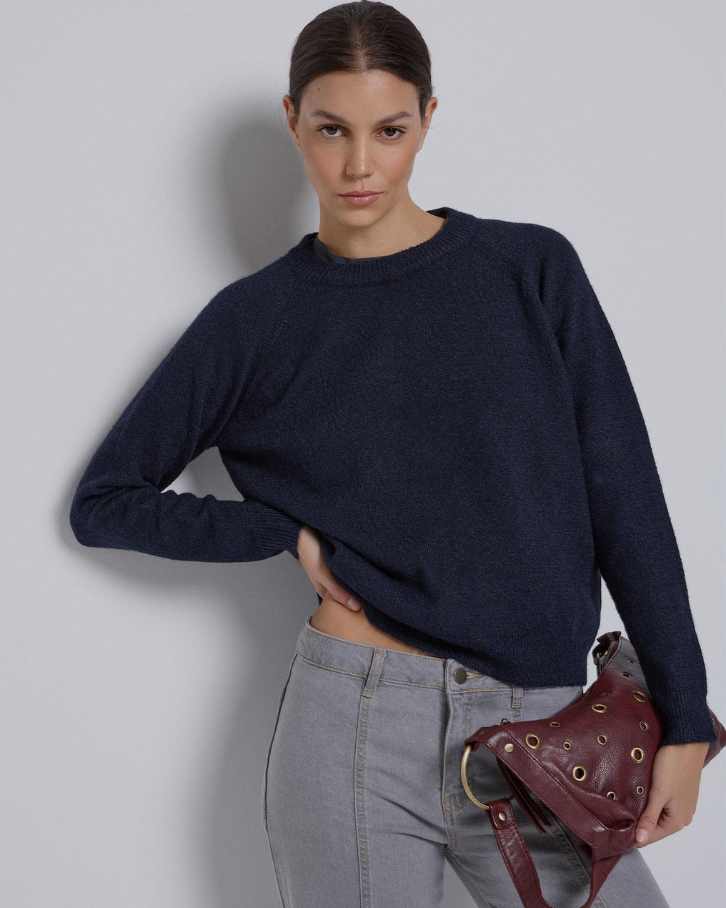 Jersey Cuello Redondo Azul Marino