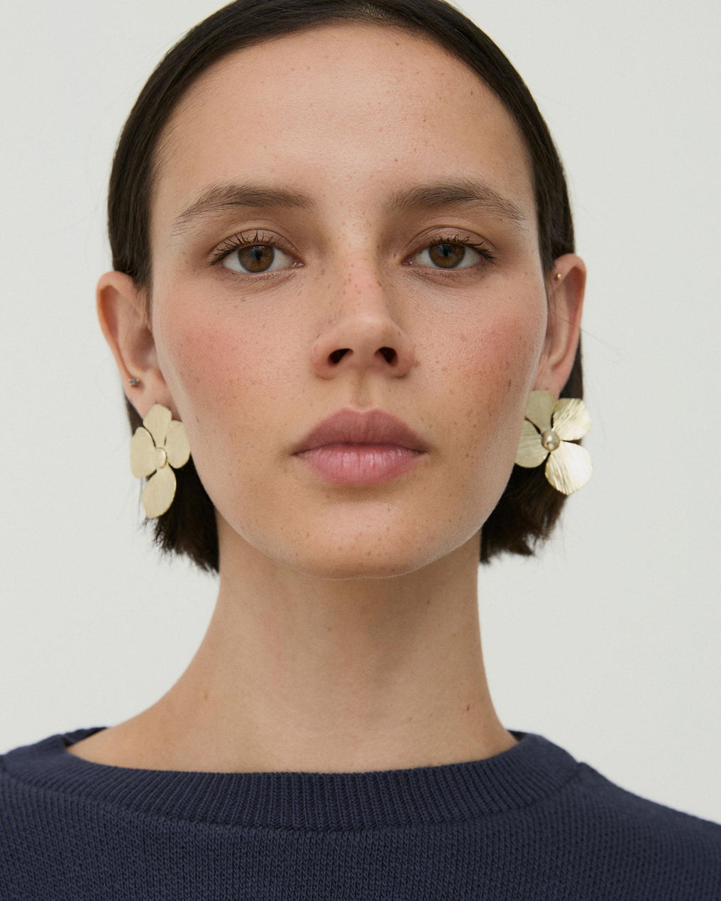Pendientes Flor Rigida Oro