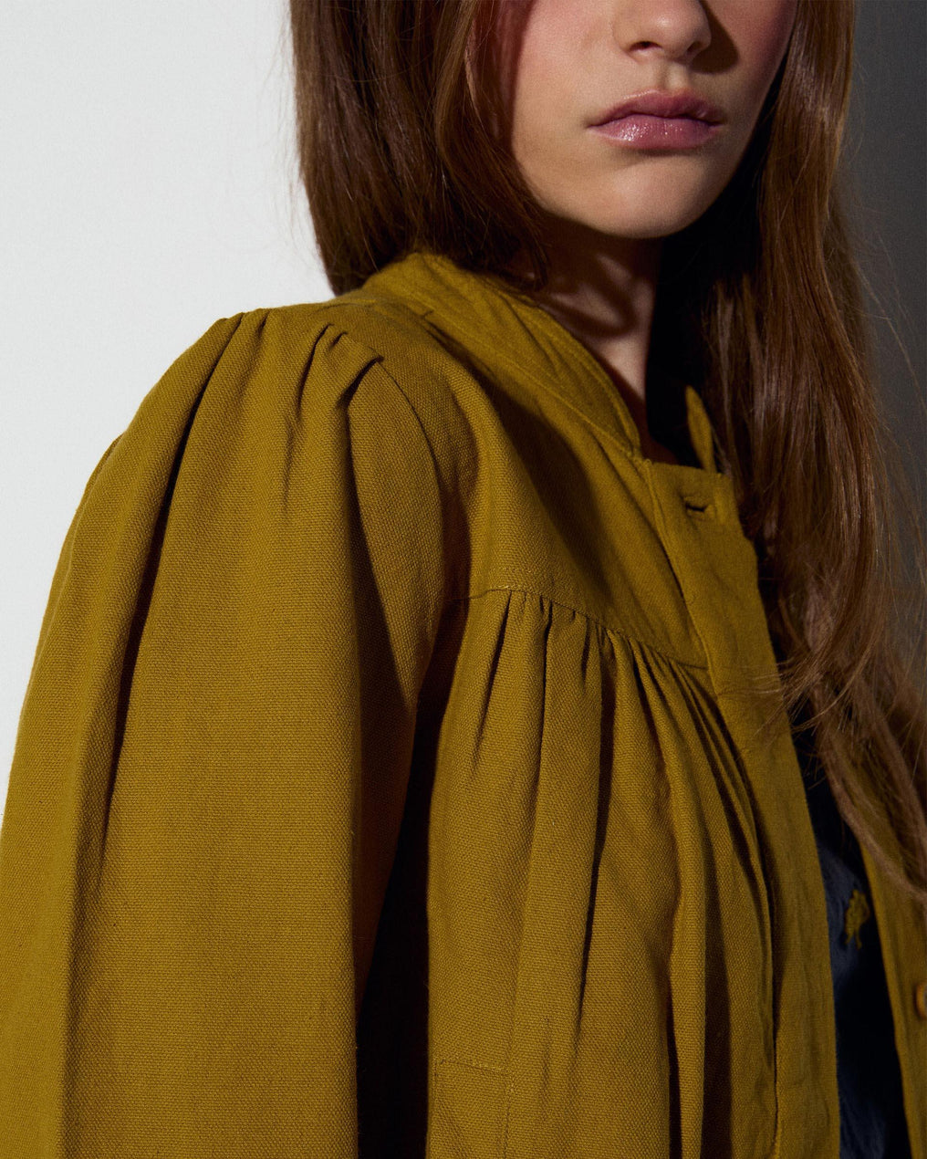 Bomber Canesú Canvas Mostaza