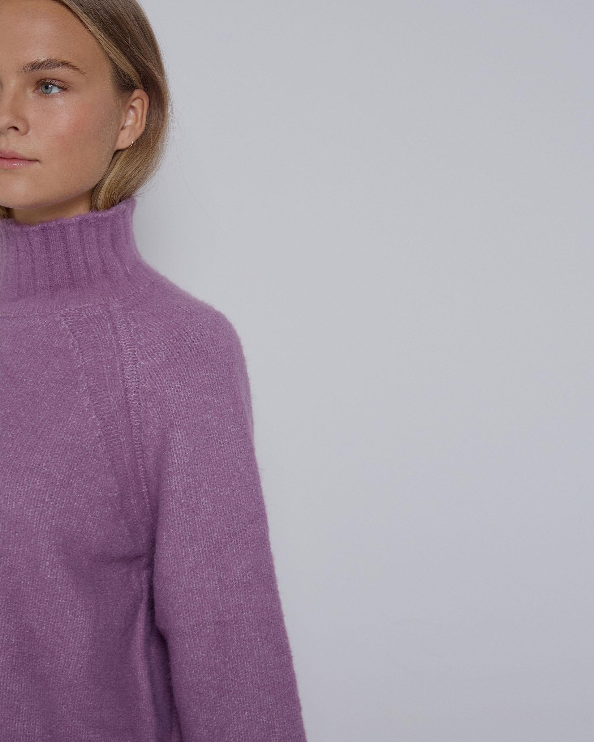 Lilac Turtleneck Knit Sweater – renatta&go