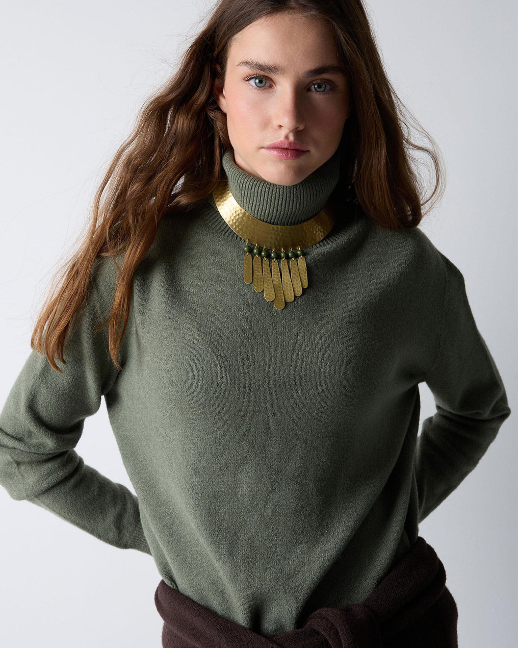 Dark Green Turtleneck Sweater