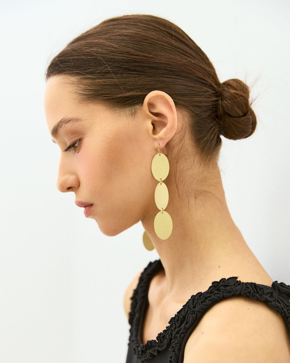 Pendientes Largos Óvalos Oro