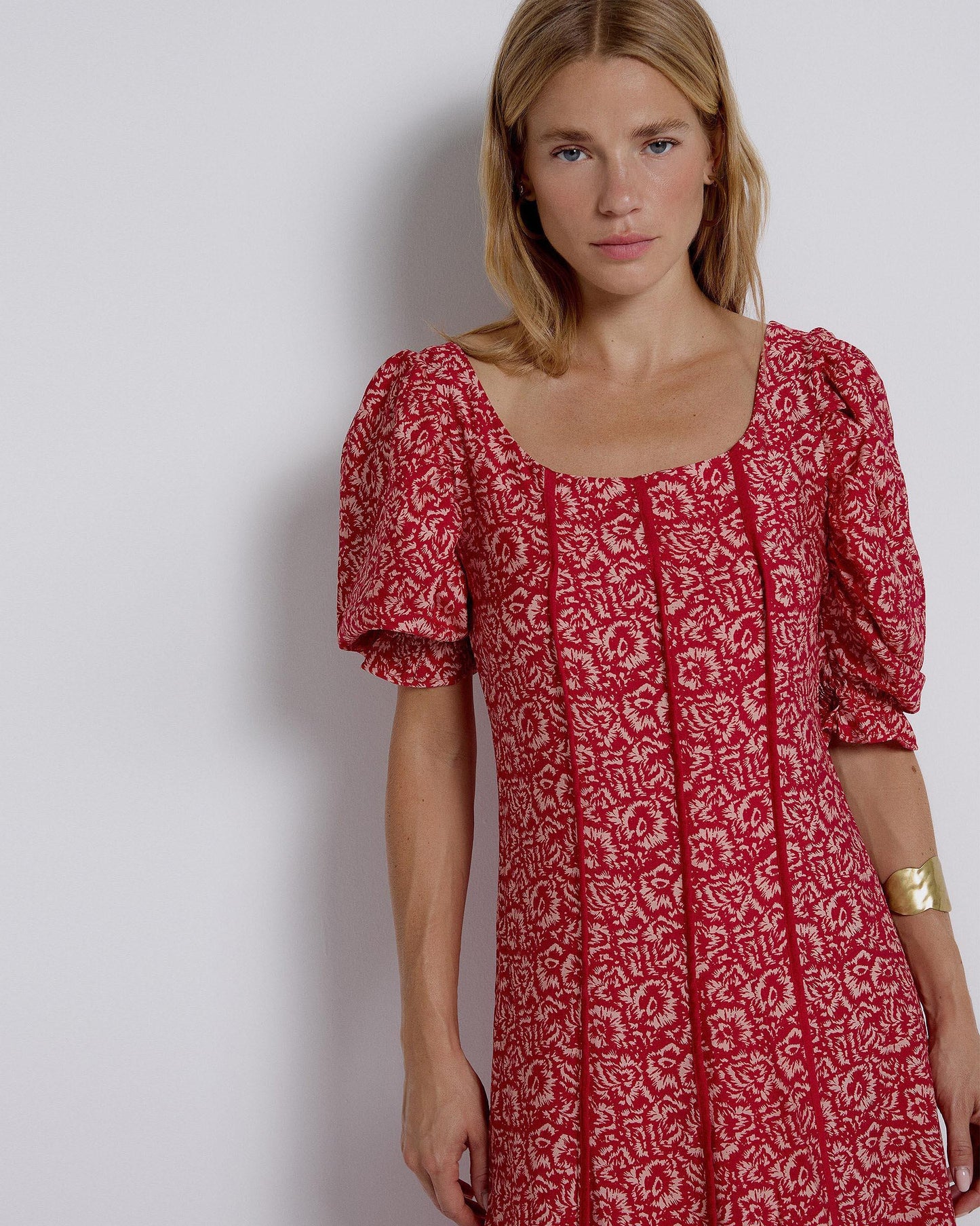 Vestido Estampado Nervios Fucsia