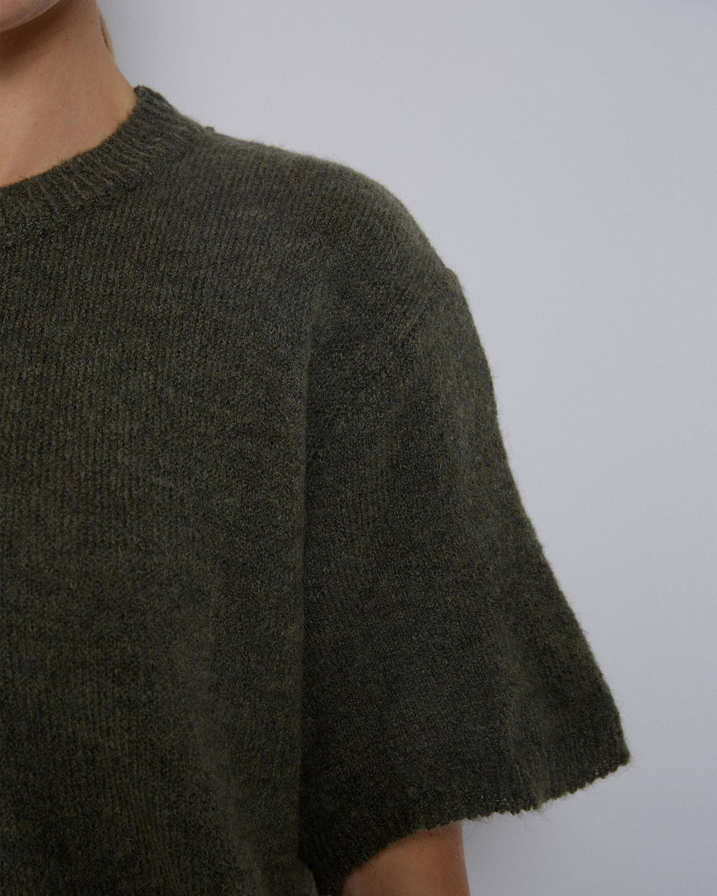 Jersey Punto Manga Corta Verde Oscuro