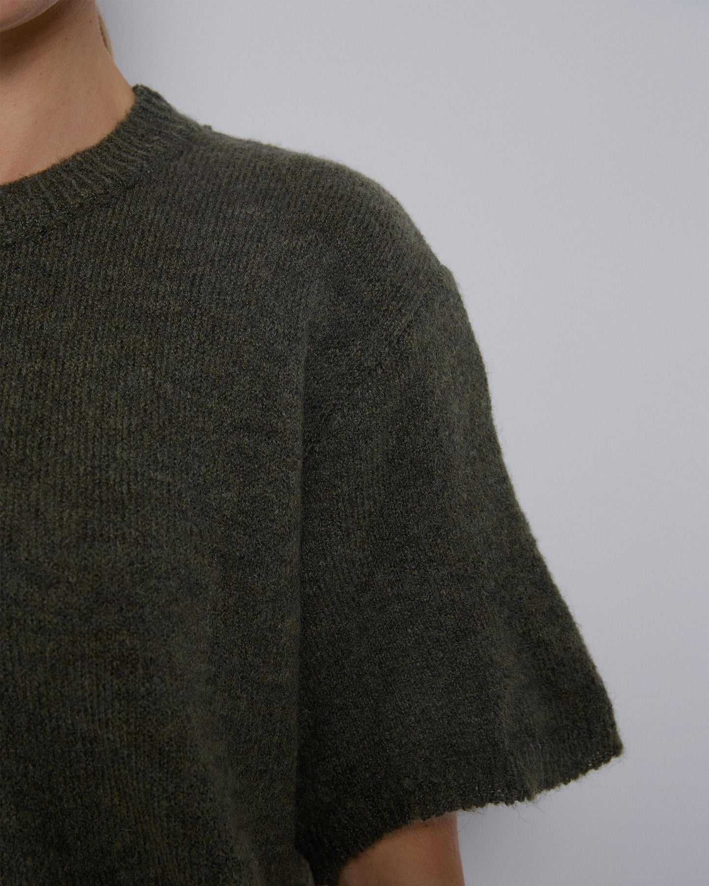 Jersey Punto Manga Corta Verde Oscuro