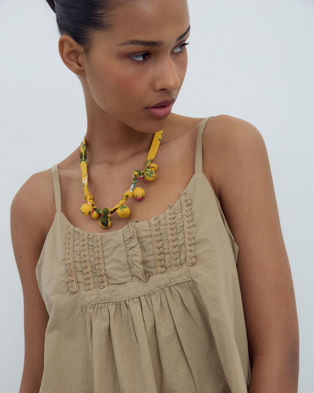 Taupe Cami Top with Front Detail