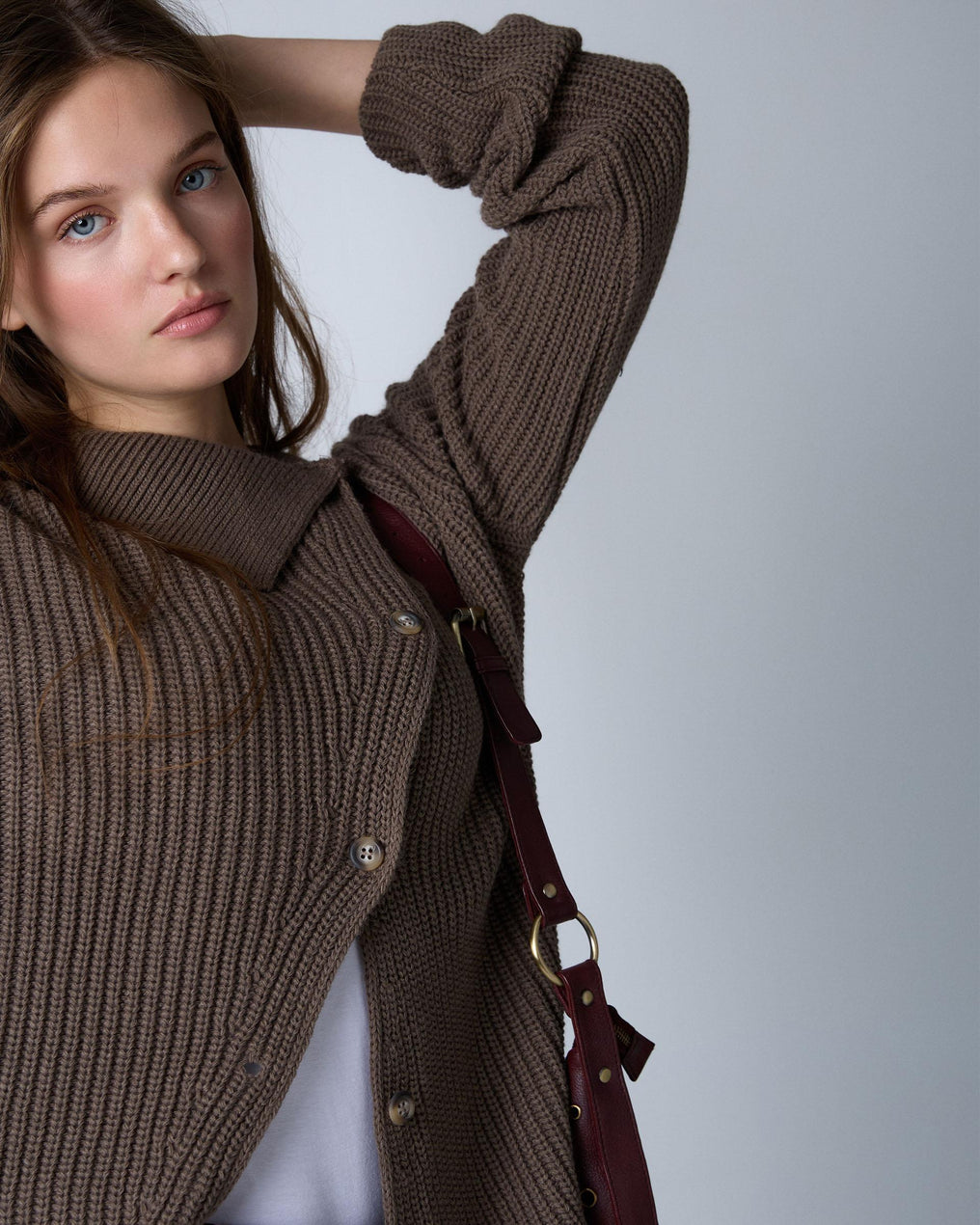 Taupe Wide Neck Jacket