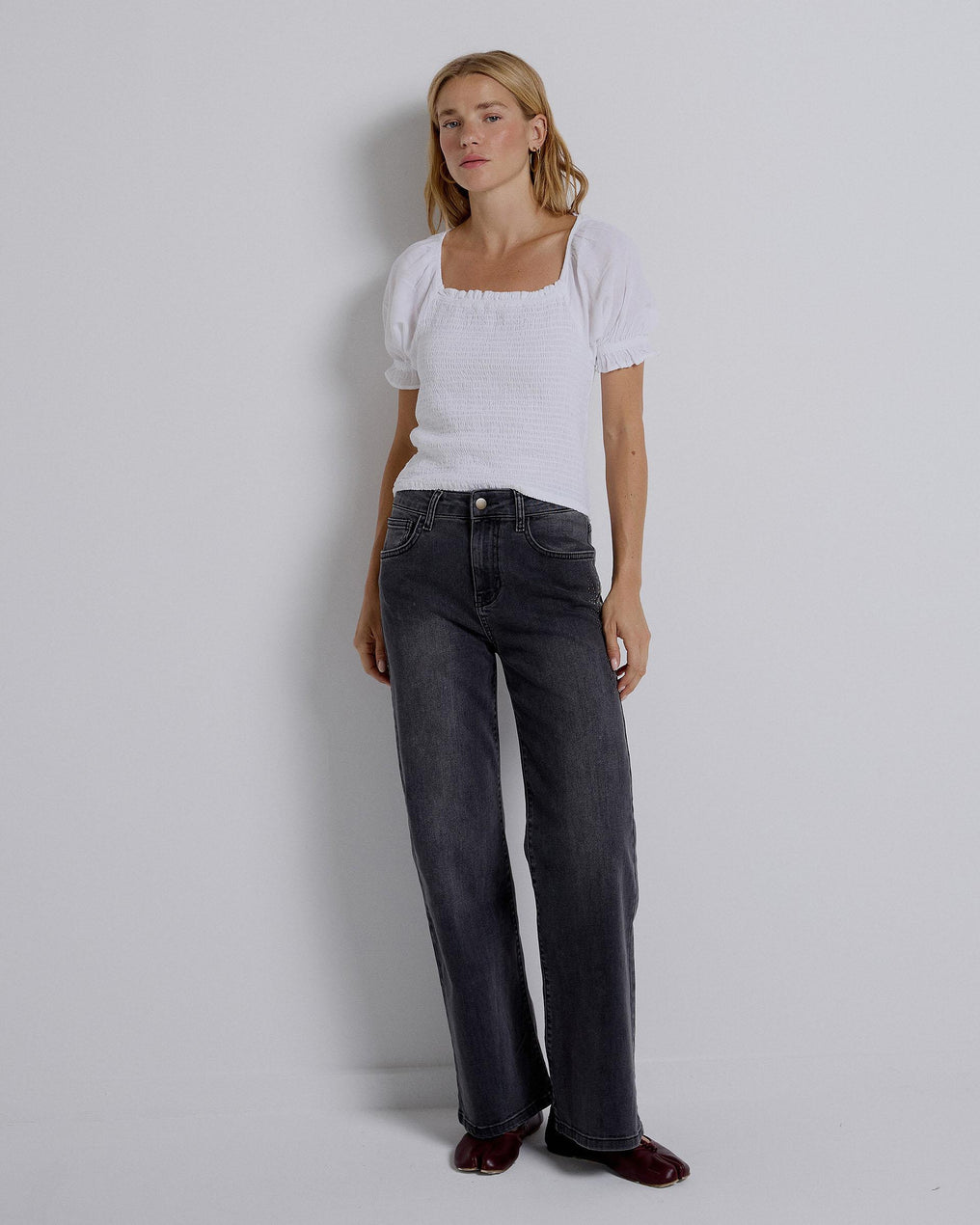 Jeans Drawing Studs Side Anthracite