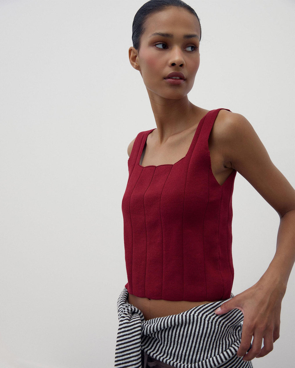 Top Corsetero Punto Granate