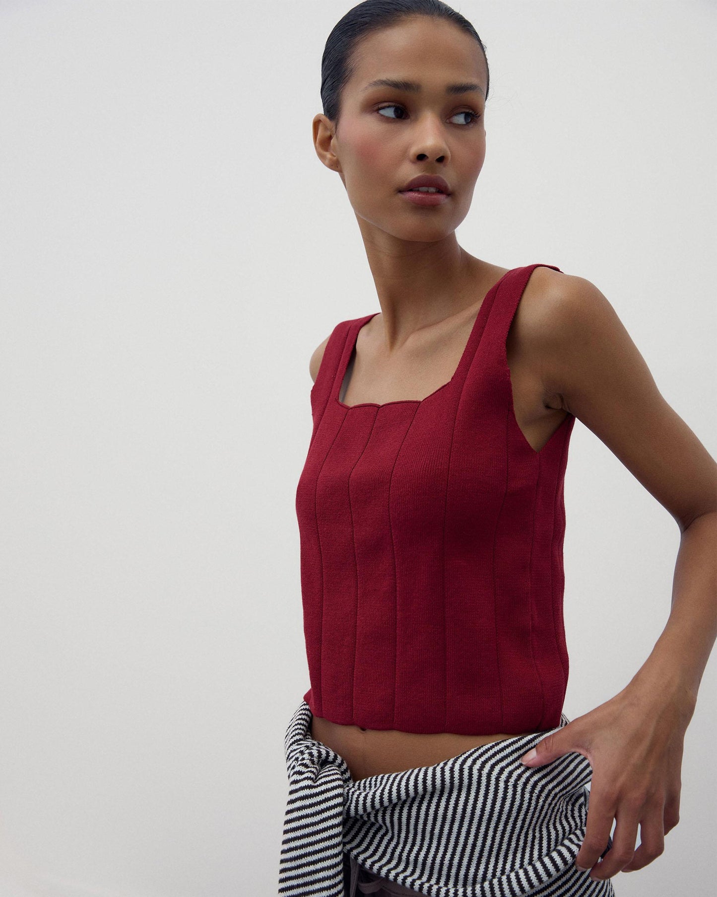 Top Corsetero Punto Granate