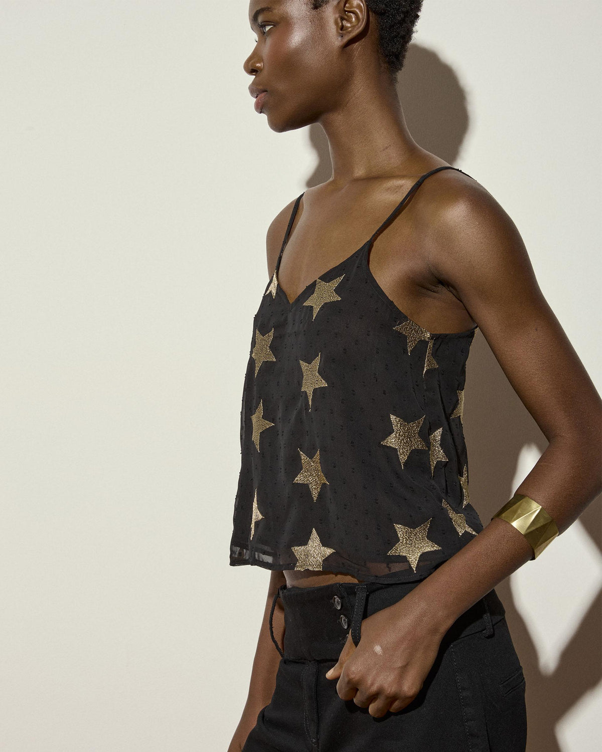 Top Plumeti Estrellas Negro